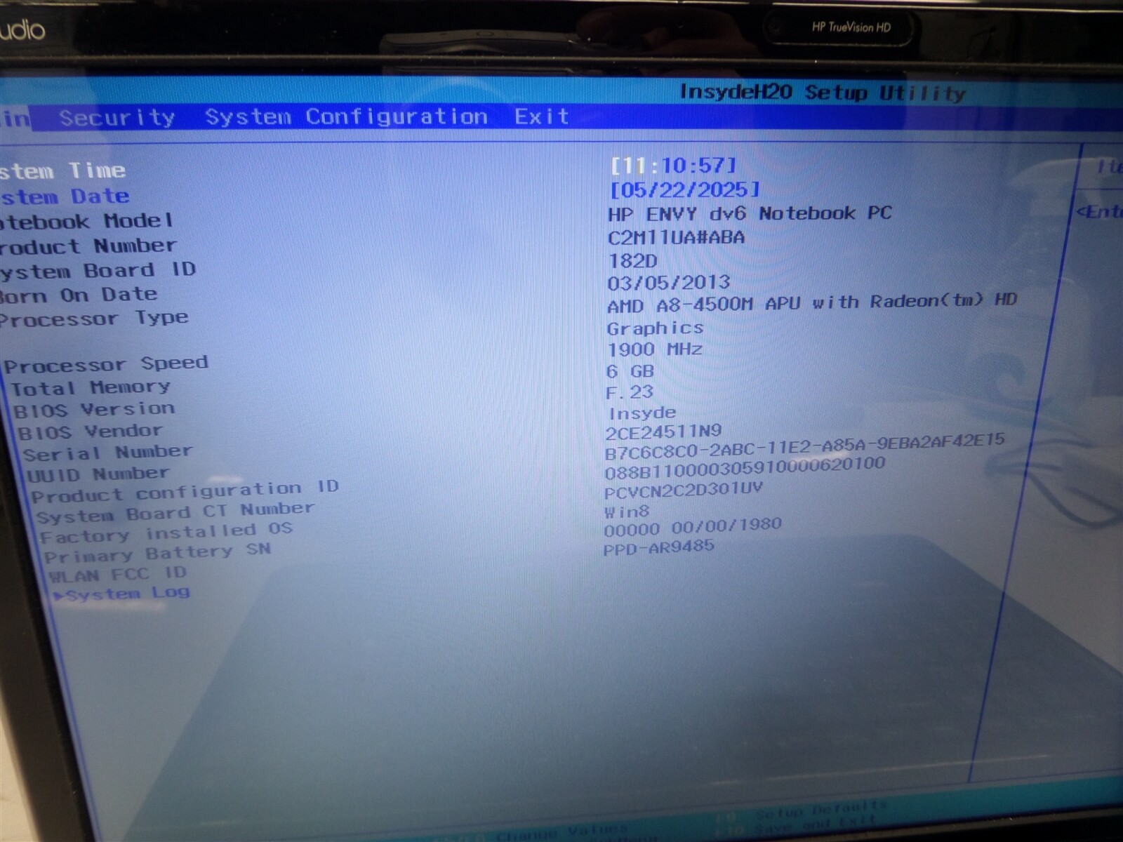 HP Envy dv6 15.6″ Laptop w/ AMD A8-4500M 1.9GHz APU 6GB RAM – No HDD
