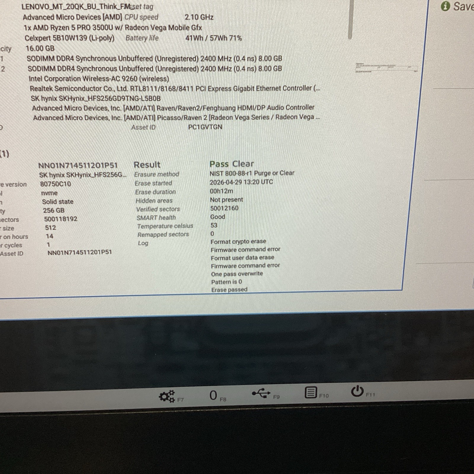 Lenovo ThinkPad T495s 14″ 16GB 256GB Ryzen 5 Pro 3500U 2.1GHz NO OS/Chrgr