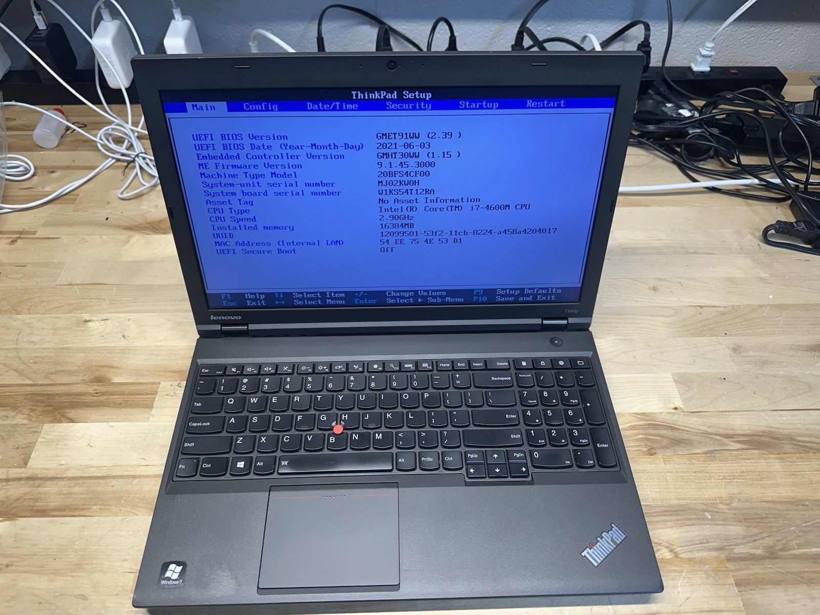 Lenovo Thinkpad T540P Intel i7-4600M 2.9GHz 16GB RAM No Drive / OS *READ!*
