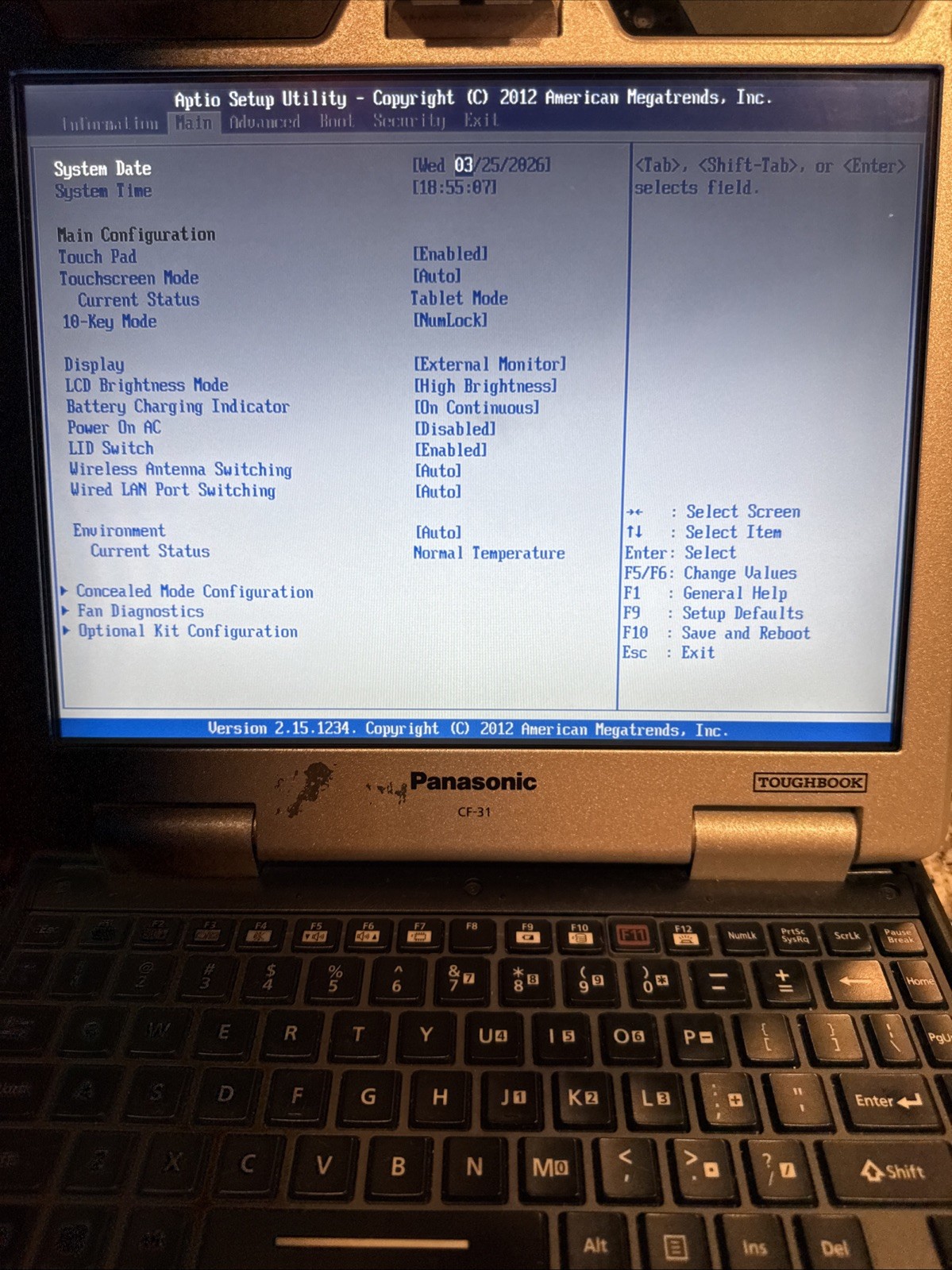 Panasonic Toughbook CF-31 MK5 i7-5600U 2.60GHz|16GB RAM|256GB HDD|NoOS|NoCharger