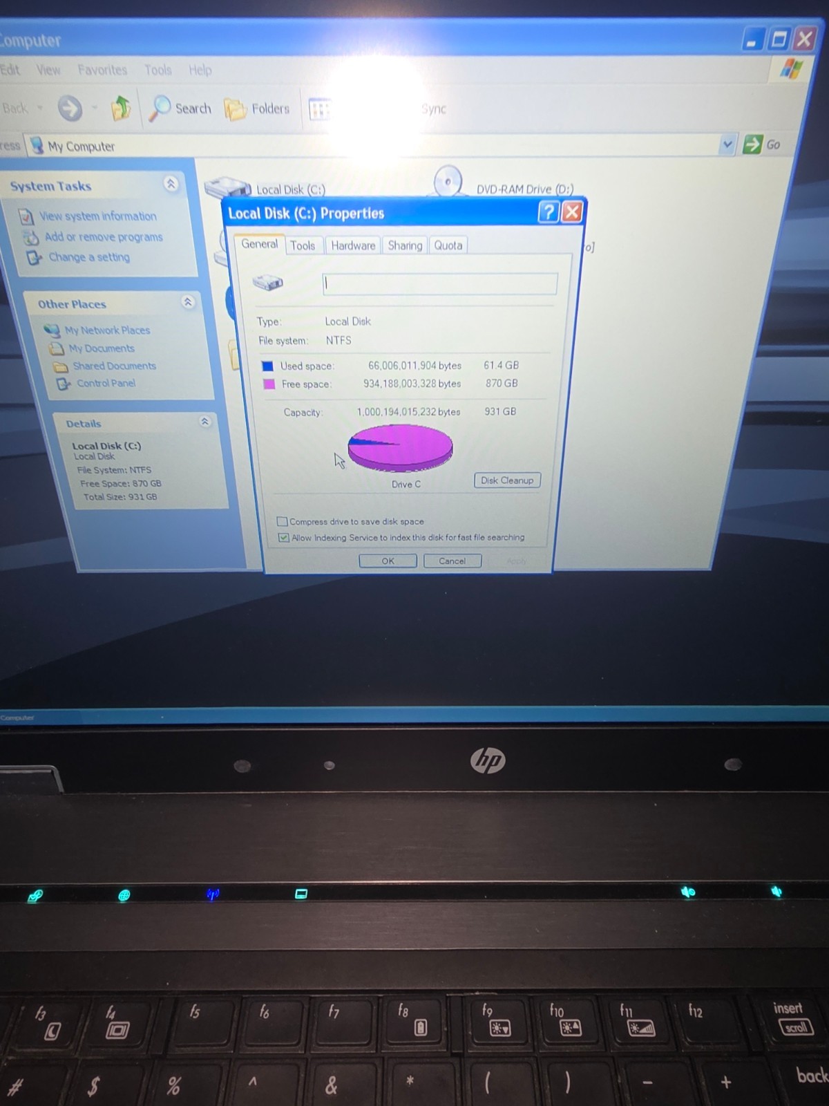 HP Elitebook 8740W 1TB Hard drive Win XP w/game cont. + recovery disc.