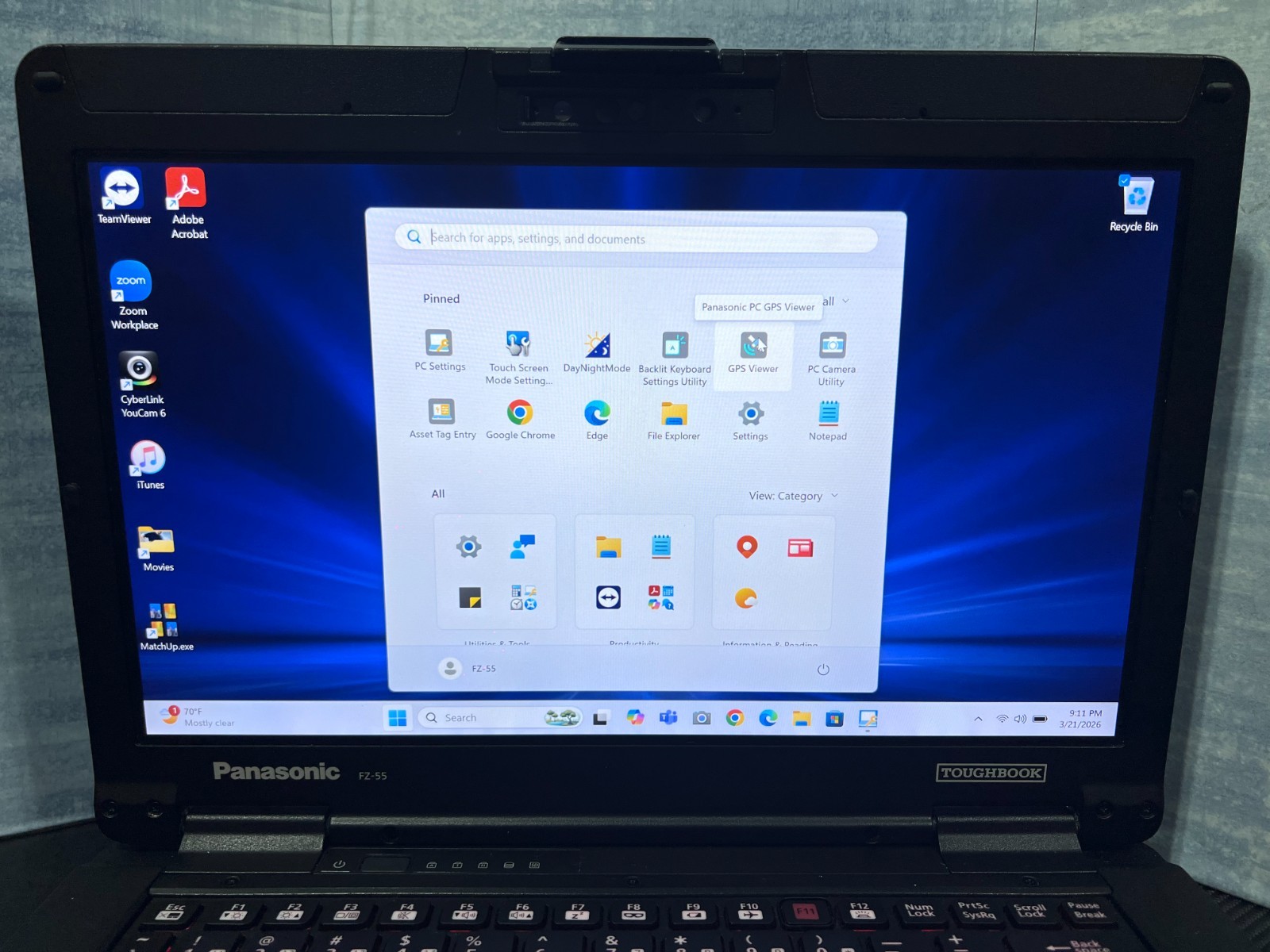 FZ-55C0601VM i5-8365U, 16GB Mem, 512GB SSD OPAL,HDMI, GPS,Touch, Win11 Pro 25H2