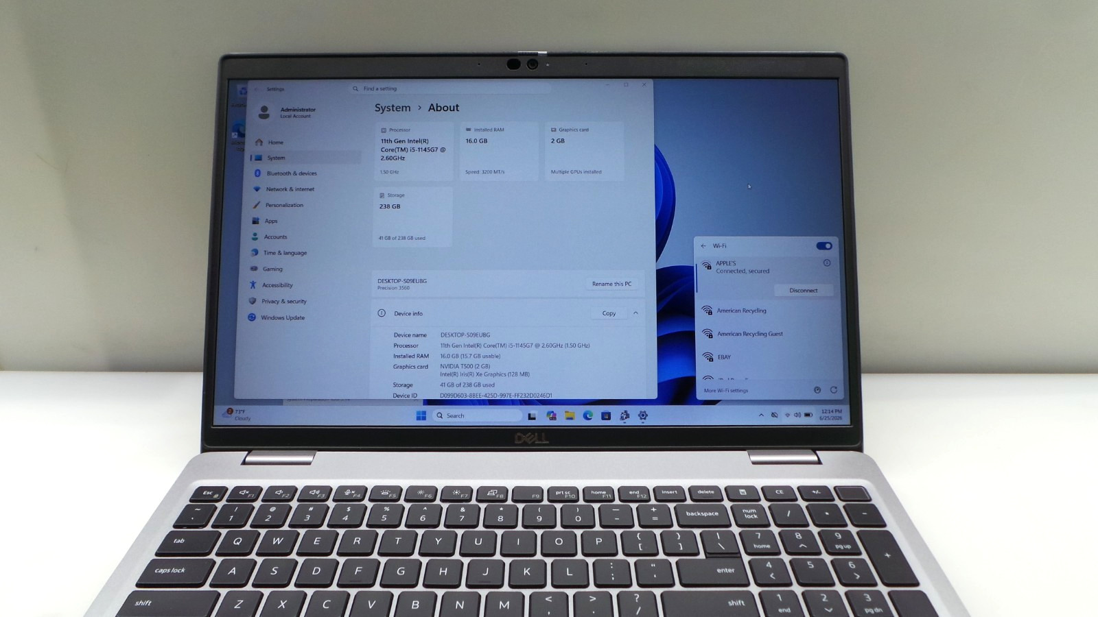 Dell Latitude 3560 15.6″ | i5-1145G7 2.60GHz | 16GB RAM 256GB NVMe | WIN 11 PRO