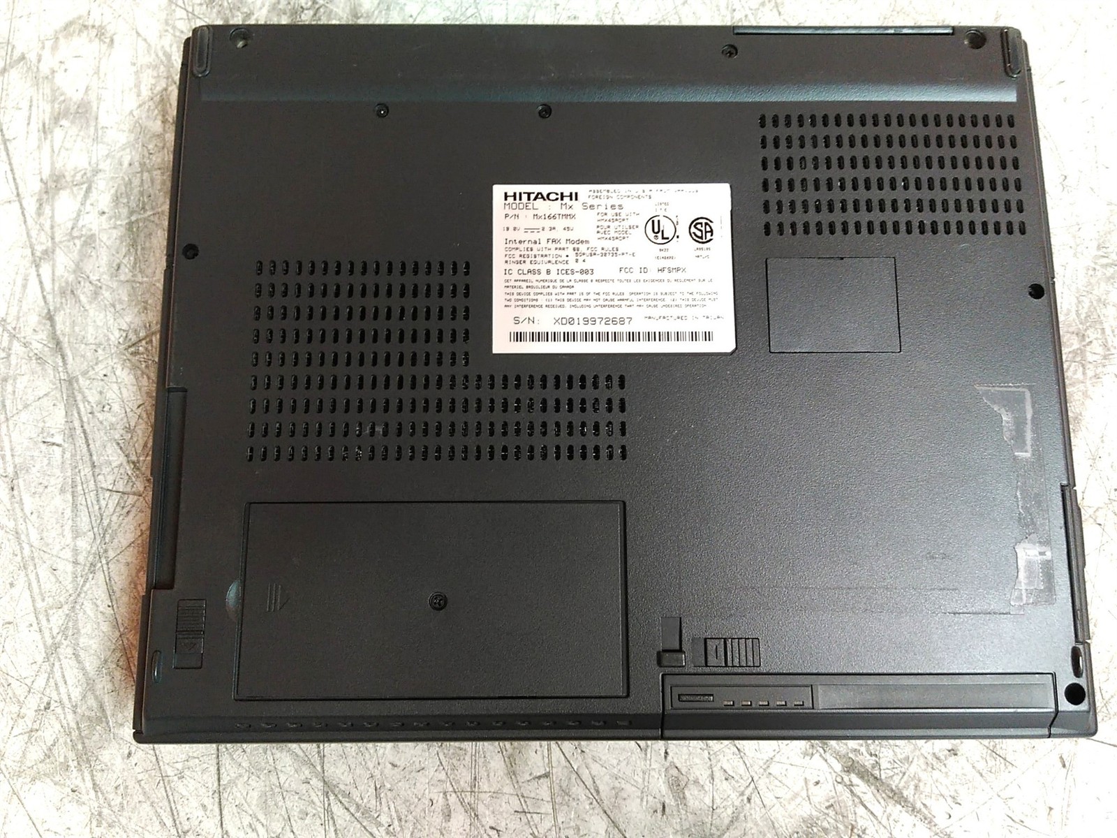 Hitachi Mx Series Mx166TMMX Laptop Intel Pentium MMX 166MHz 16MB 0HD