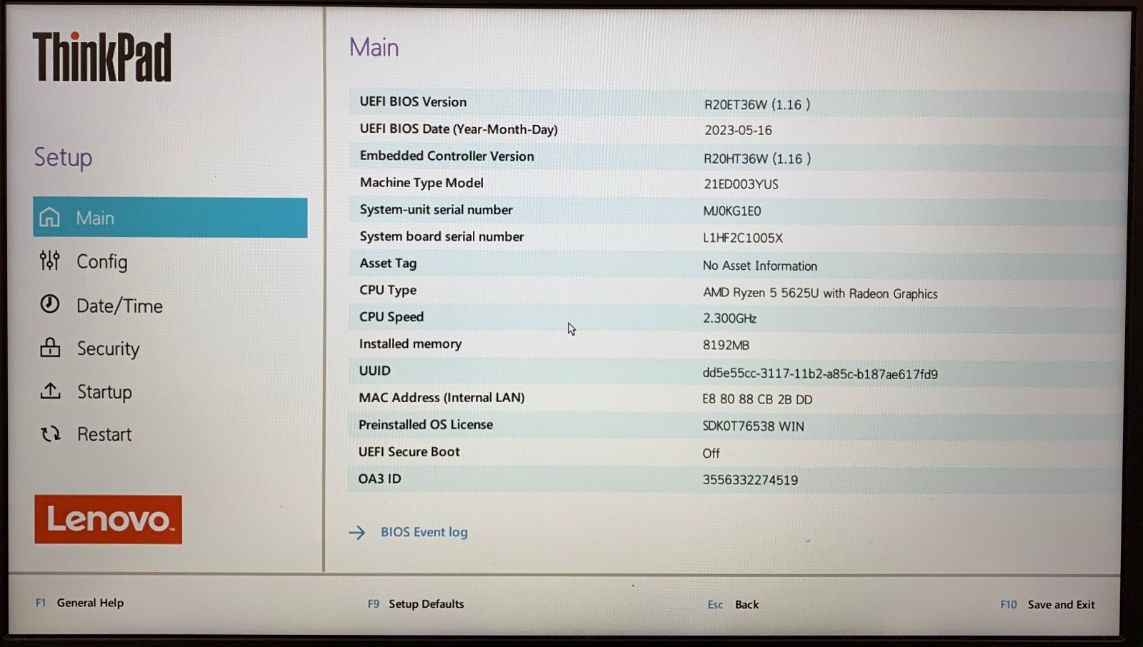 Lenovo ThinkPad E15 Gen 4 15.6″ AMD Ryzen 5 5625U 8GB No Storage Remote Managed