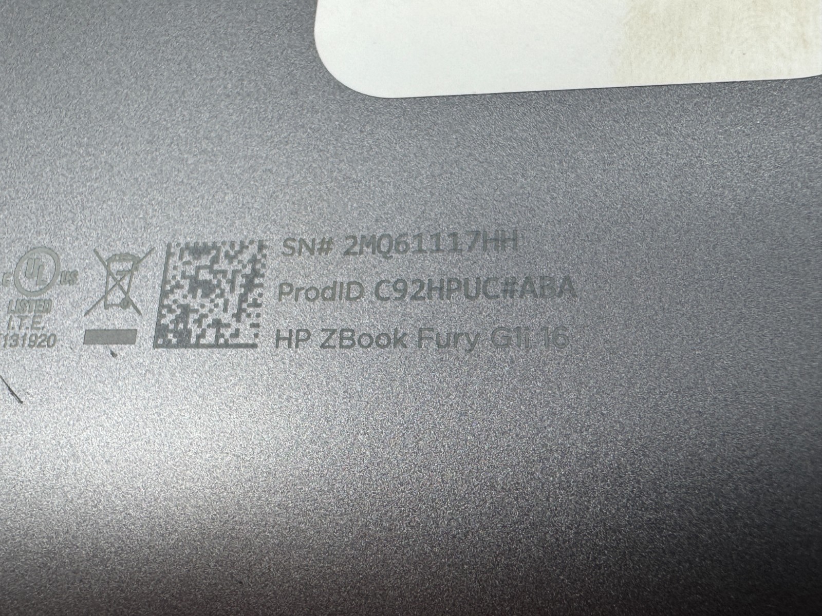 HP ZBook Fury G1i 16 Ultra 7 265HX RTX PRO 1000 64GB 1TB Tested Working