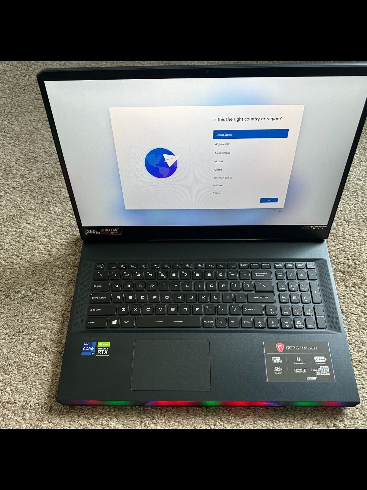 msi ge76 raider 11-UH 053 17.3 gaming laptop fully upgraded to 8TB & 64GB Ram