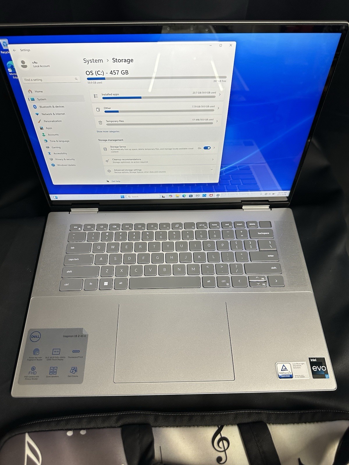 Dell Inspiron 2-in-1 16″ 16GB RAM 512GB SSD Intel Core i7 12th Gen 2.1 GHz W/Bag