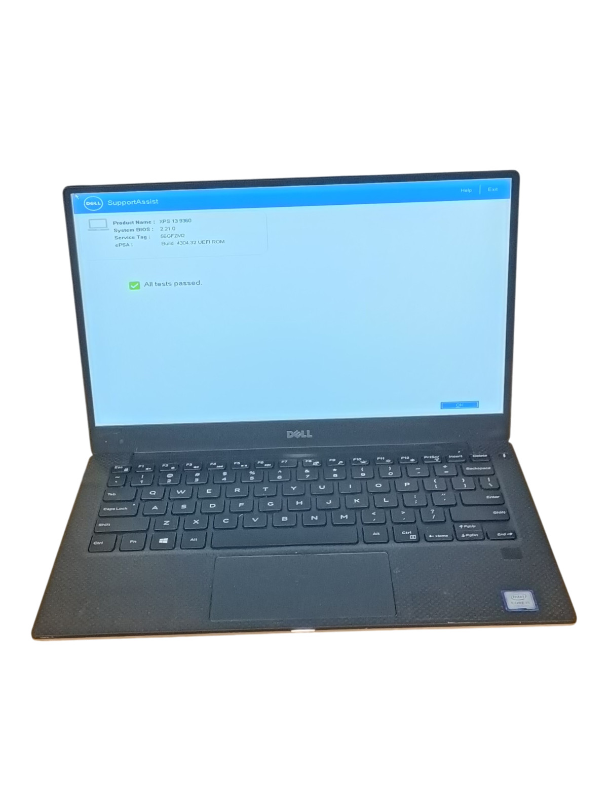 Dell XPS 13 9360 sku6709 i5-7200U 3.1 GHz 8GB RAM Win 10 No SSD No A/C Tested