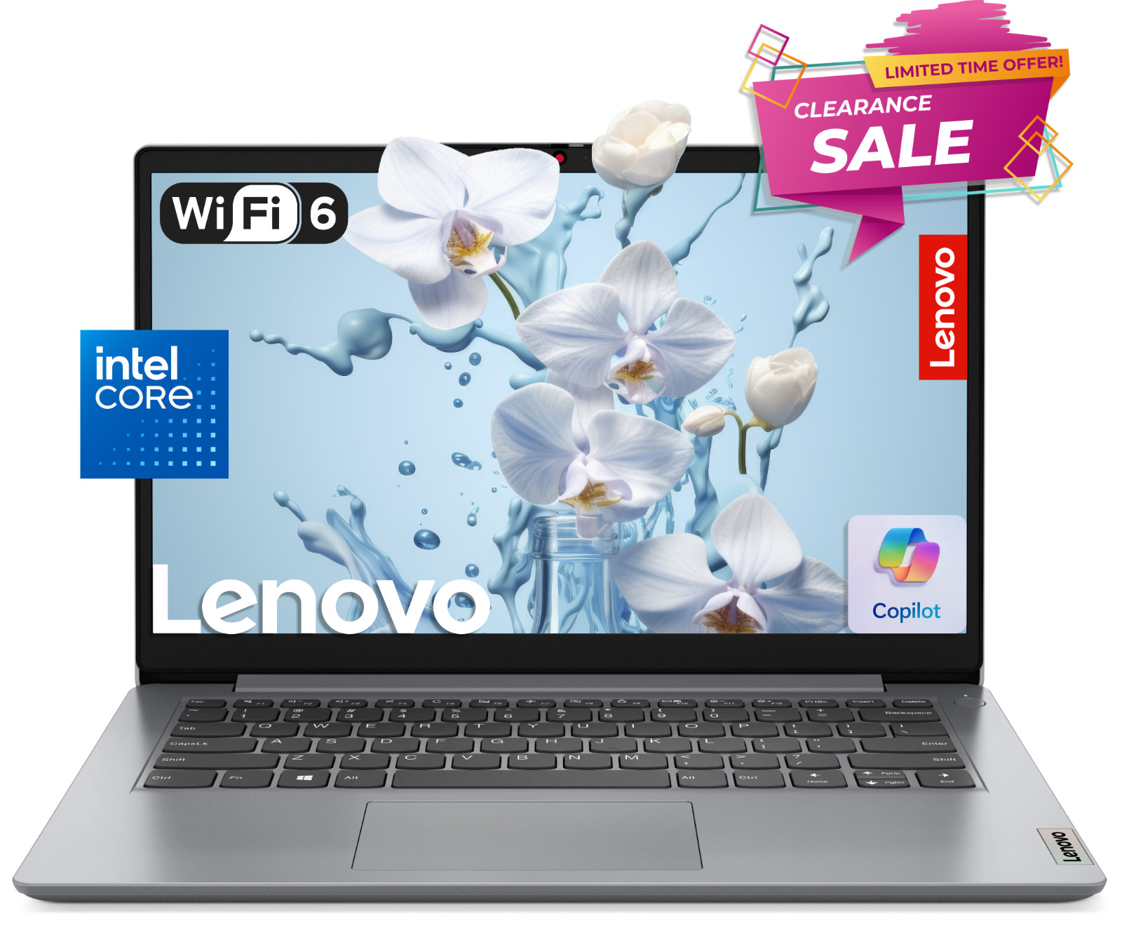 Lenovo IdeaPad 14″ Everyday Laptop Intel Dual-Core CPU, 8GB RAM & 256GB Storage