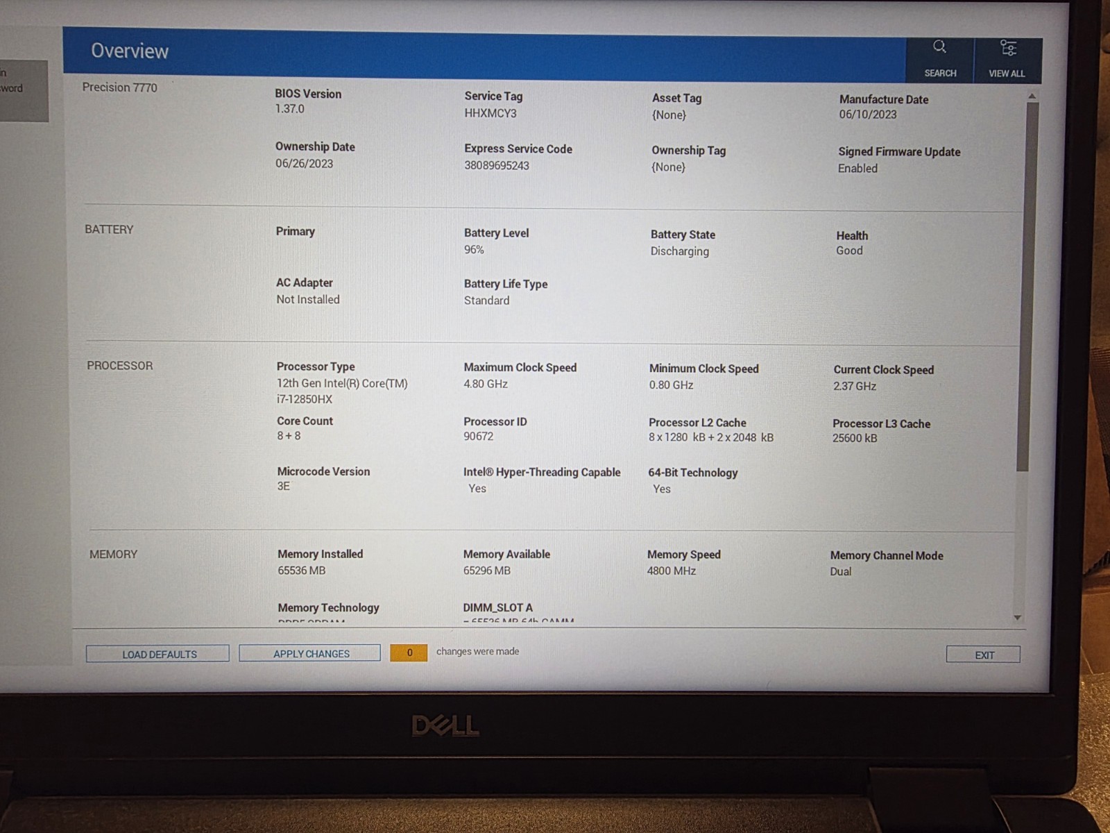 Dell Precision 7770 17.3″ i7-12850HX 16cr 64GB 1TB NV RTX A3000-12GB Win 11 Pr