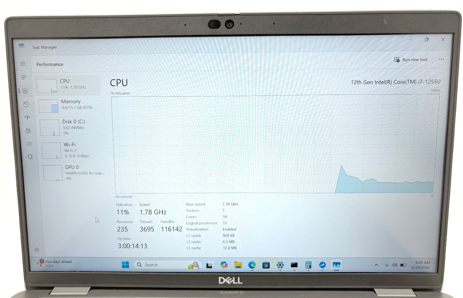 Dell Latitude 5430 14″ 512GB SSD 16GB RAM Win 11 Pro 4.2GHz i7-1255U; 6184126