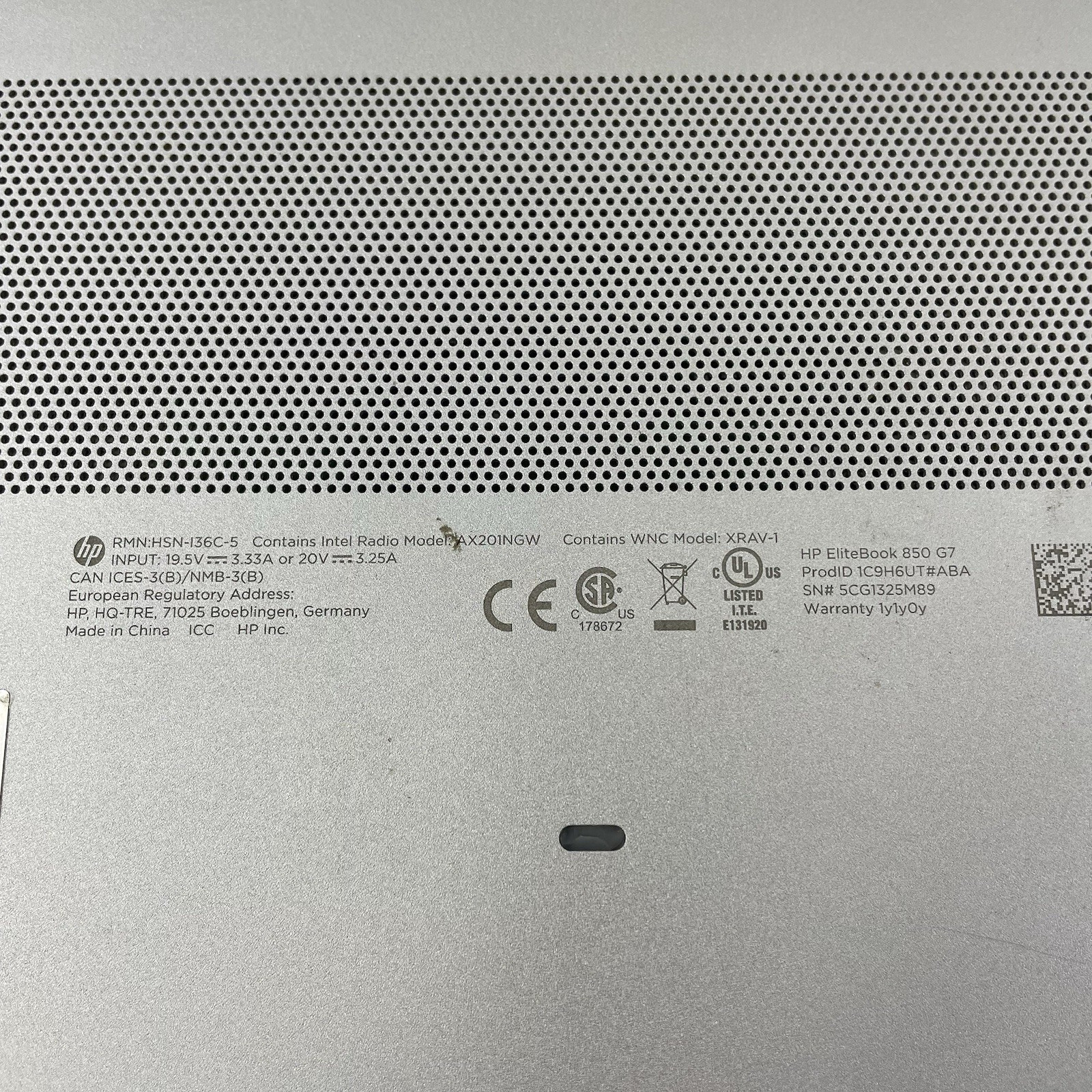 HP EliteBook 850 G7 15.6″ i5-10210U 1.60 GHz 8 GB RAM No SSD/OS/AC – Bad Edge