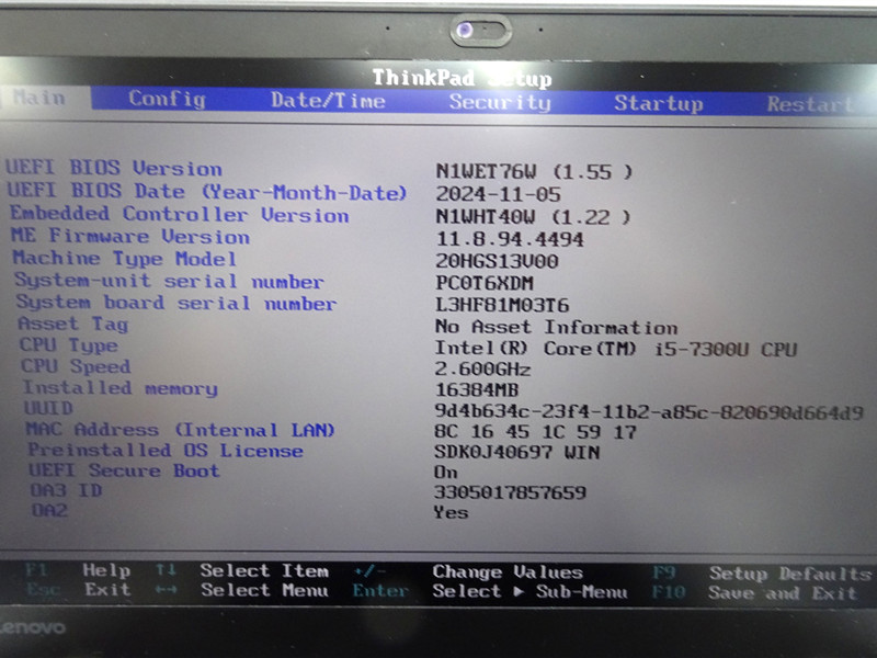 Lenovo ThinkPad T470s Laptop i5-7300U 2.6GHz 16GB 512GB SSD Win 10 COA Grade C