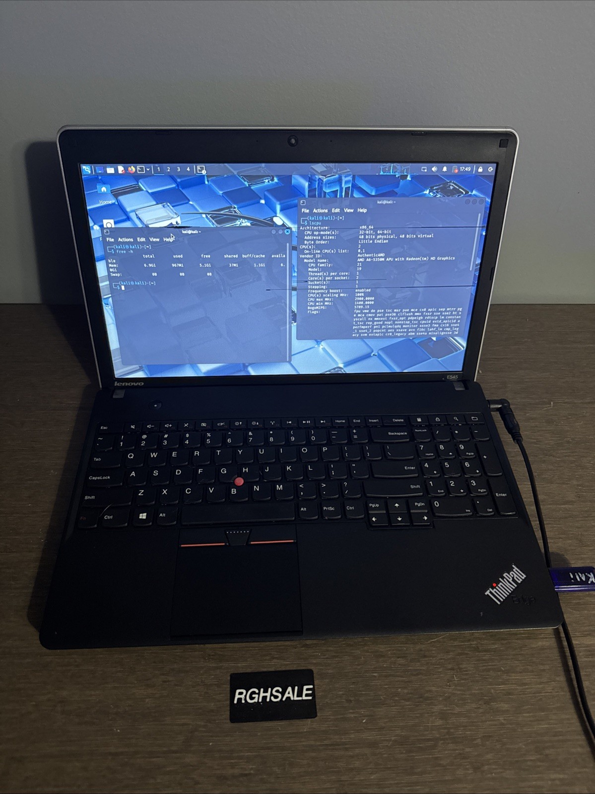Lenovo ThinkPad E545 Laptop AMD A6-5350M 8GB Ram NO HDD NO BATTERY READ SCRN DMG