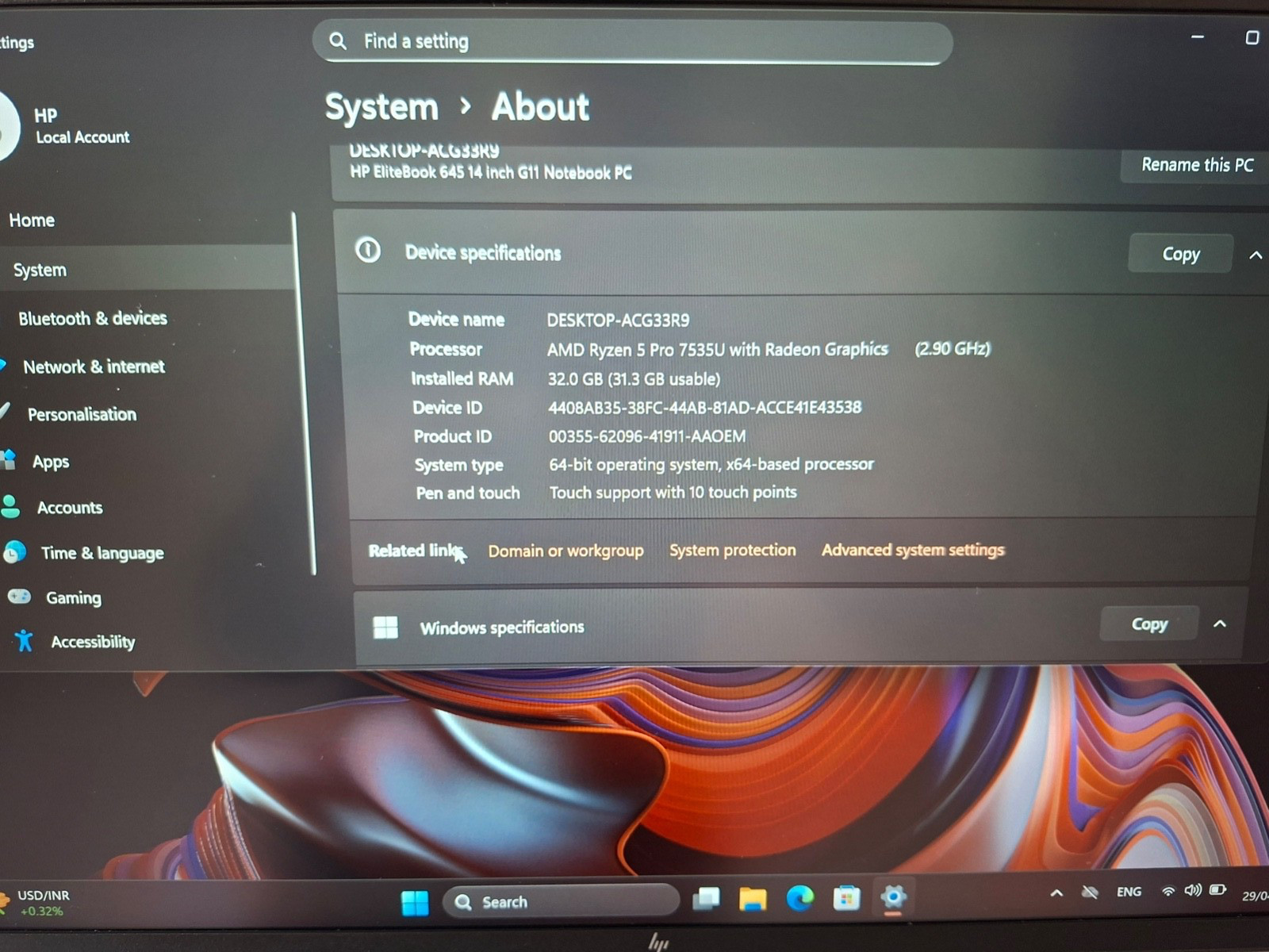 HP EliteBook 645 G11 14″ TOUCHSCREEN | Ryzen 5 Pro | 32GB RAM | 256GB SSD | Win