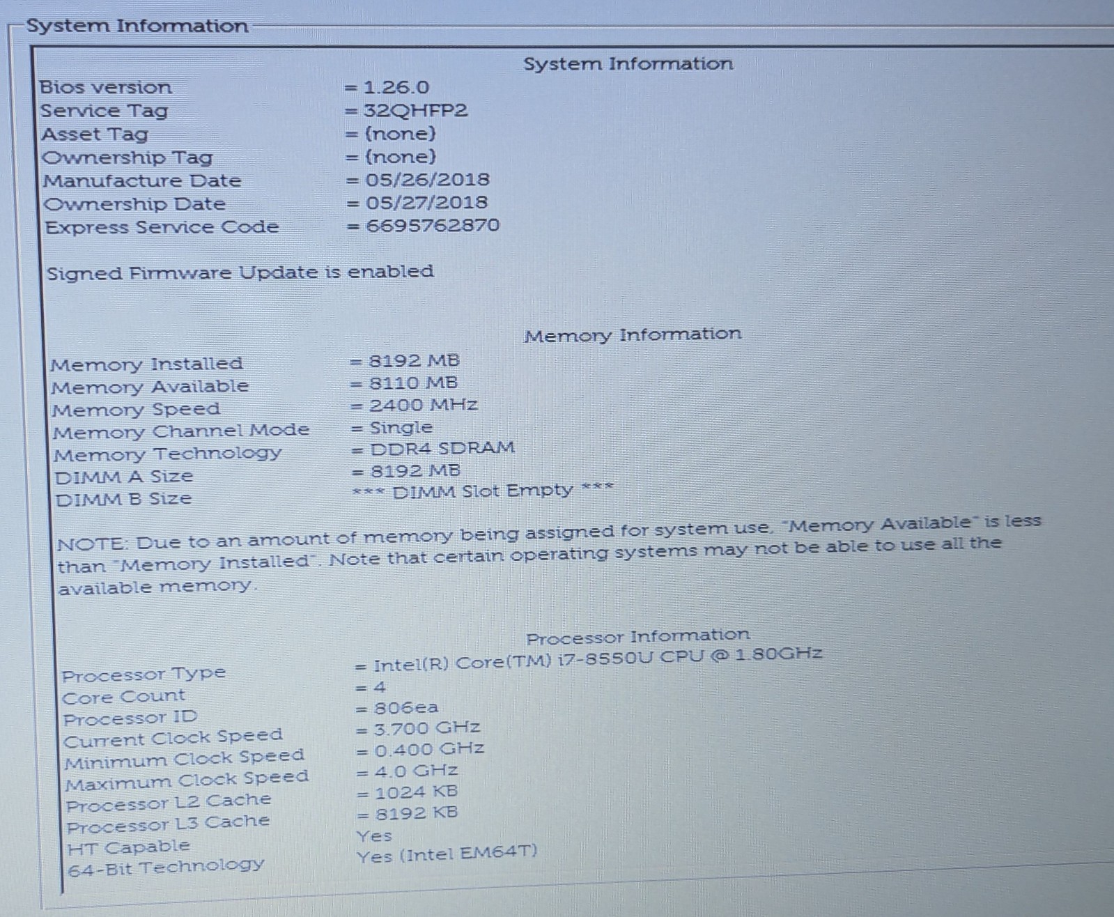 Incomplete Dell Latitude 3590 15.6″ Laptop i7-8550U 1.80GHz 8GB RAM Radeon R7