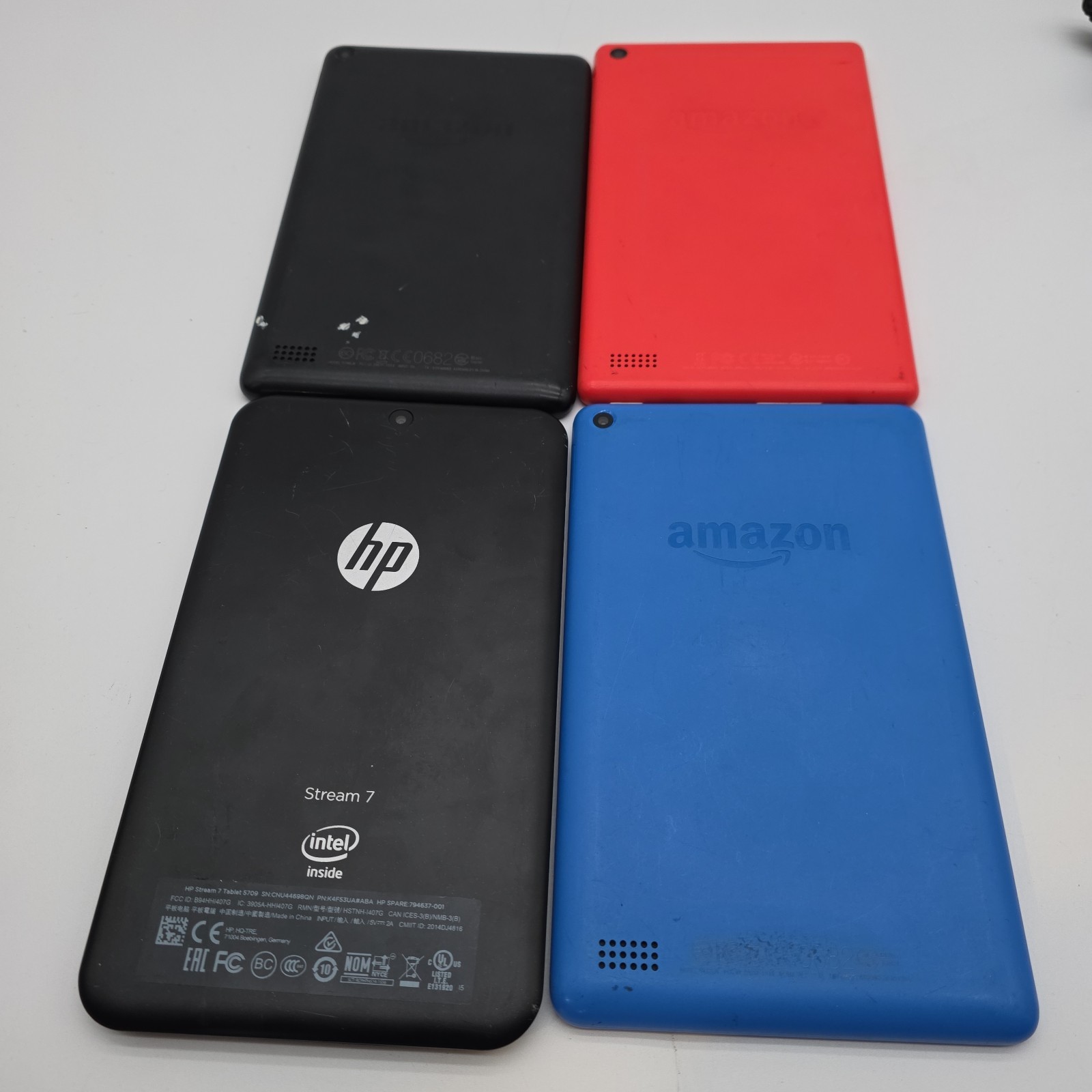 Lot Of 4 Tablets Stream 7 HP, Sr043KL Sv98LN Parts Only Used Amazon Kindle Tab