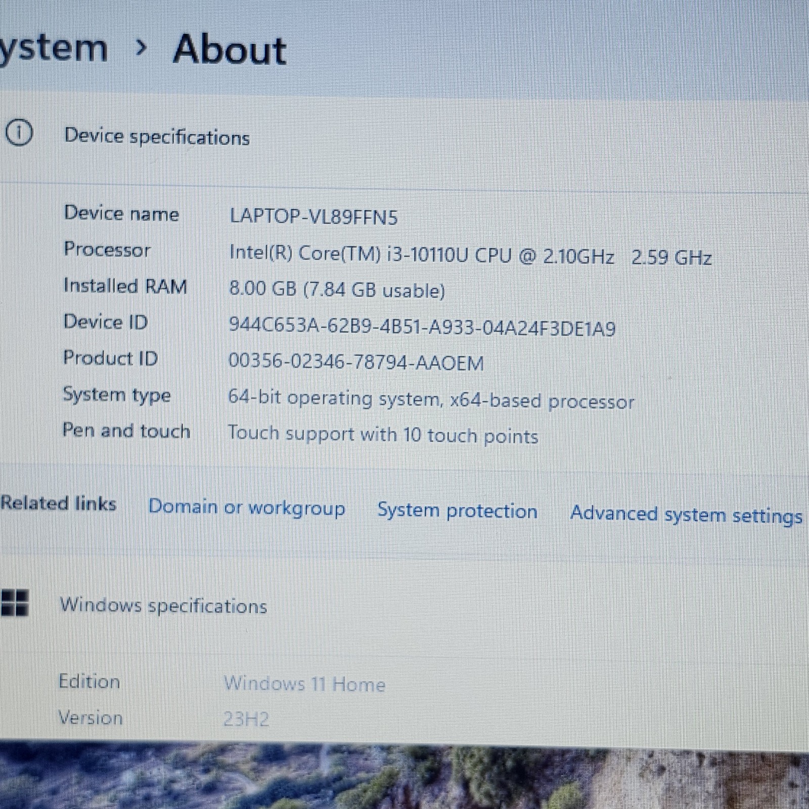 Lenovo IdeaPad 15IML05 15.6″ i3-10110U 2.1GHz 8GB RAM 256GB SSD Intel UHD
