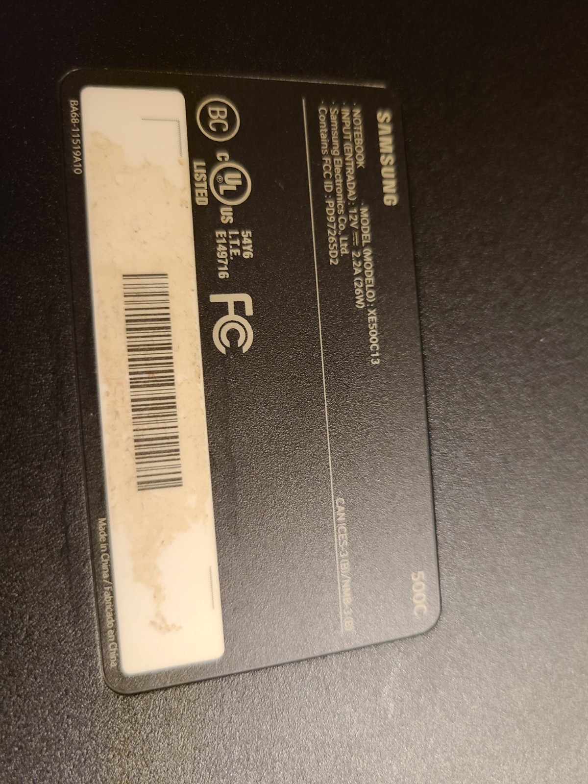 Samsung Chromebook 3 xe500c13