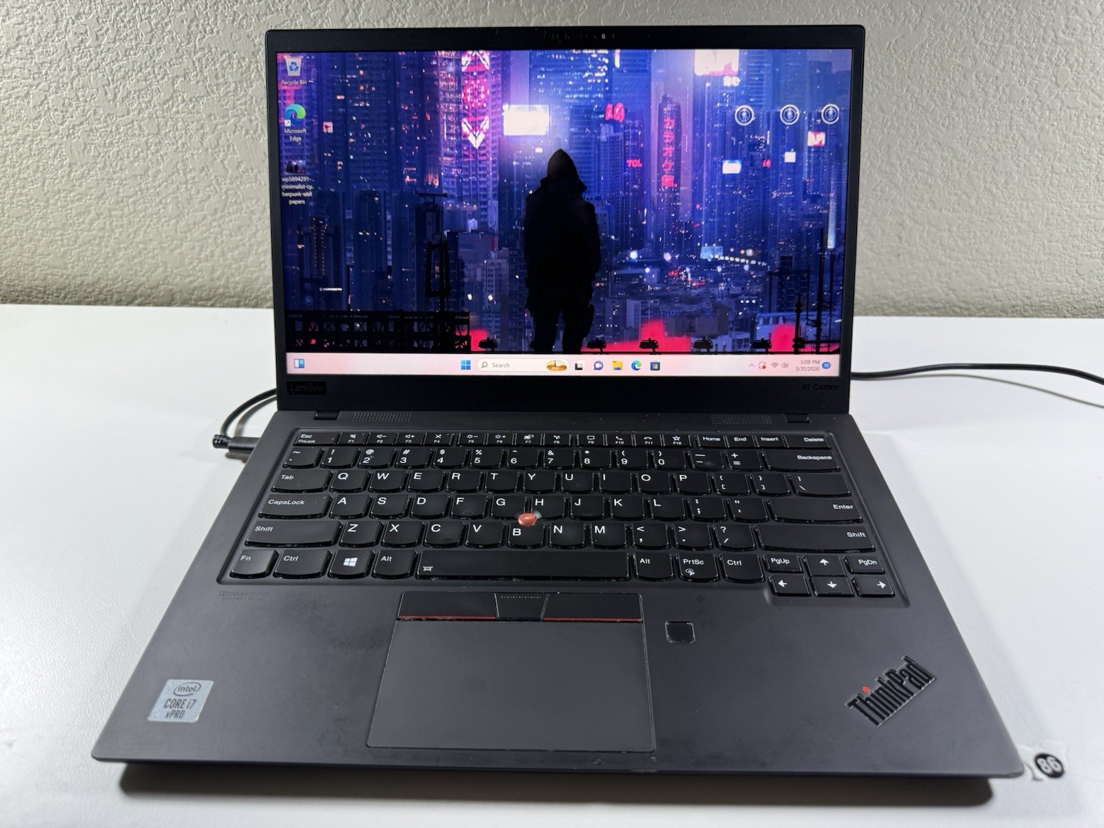 Lenovo ThinkPad X1 Carbon Gen 8 14″ i7-10610U 16GB RAM 512GB WIN 11 NO BATTERY