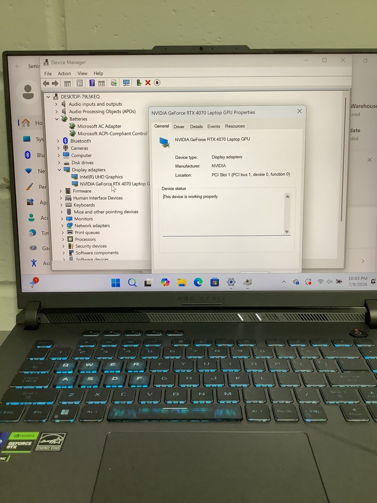 Asus ROG Strix G16 Laptop- (G614J) 13th Gen Core i9 32GB RAM 1TB SSD 8GB