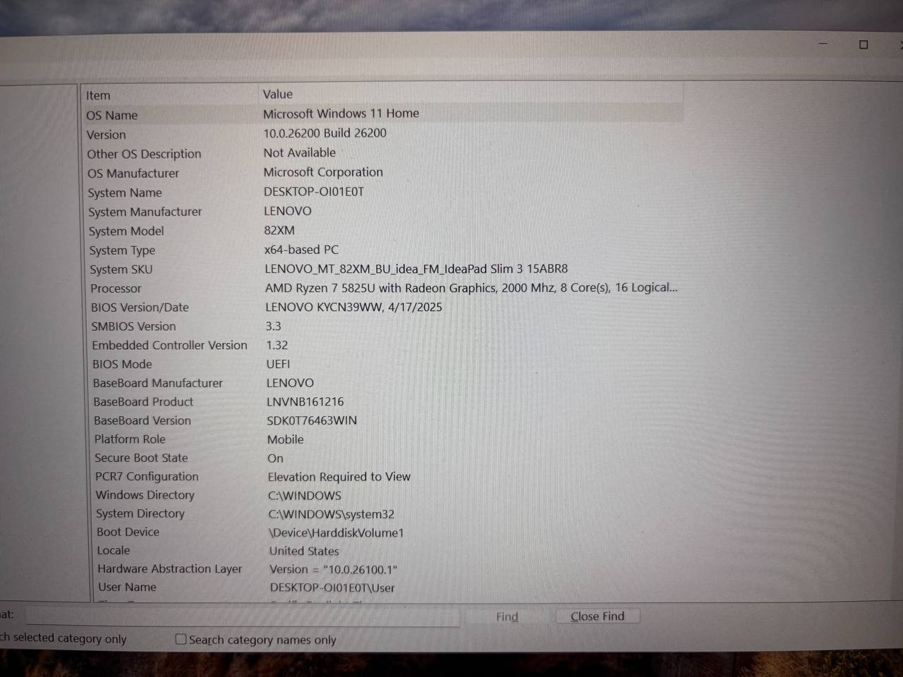 LENOVO IDEAPAD SLIM 3 15ABR8 AMD RYZEN 7 5825U 512GB SSD 16GB Touch Screen PH9
