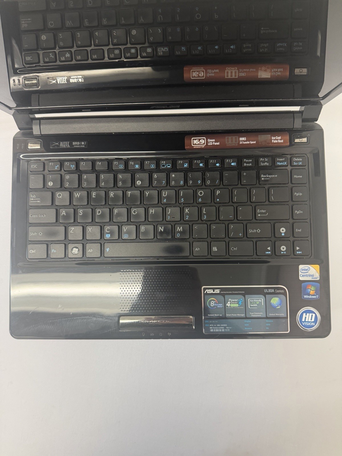 Asus UL80A Laptop – Good Screen – Intel Duo U7300 – Read Des