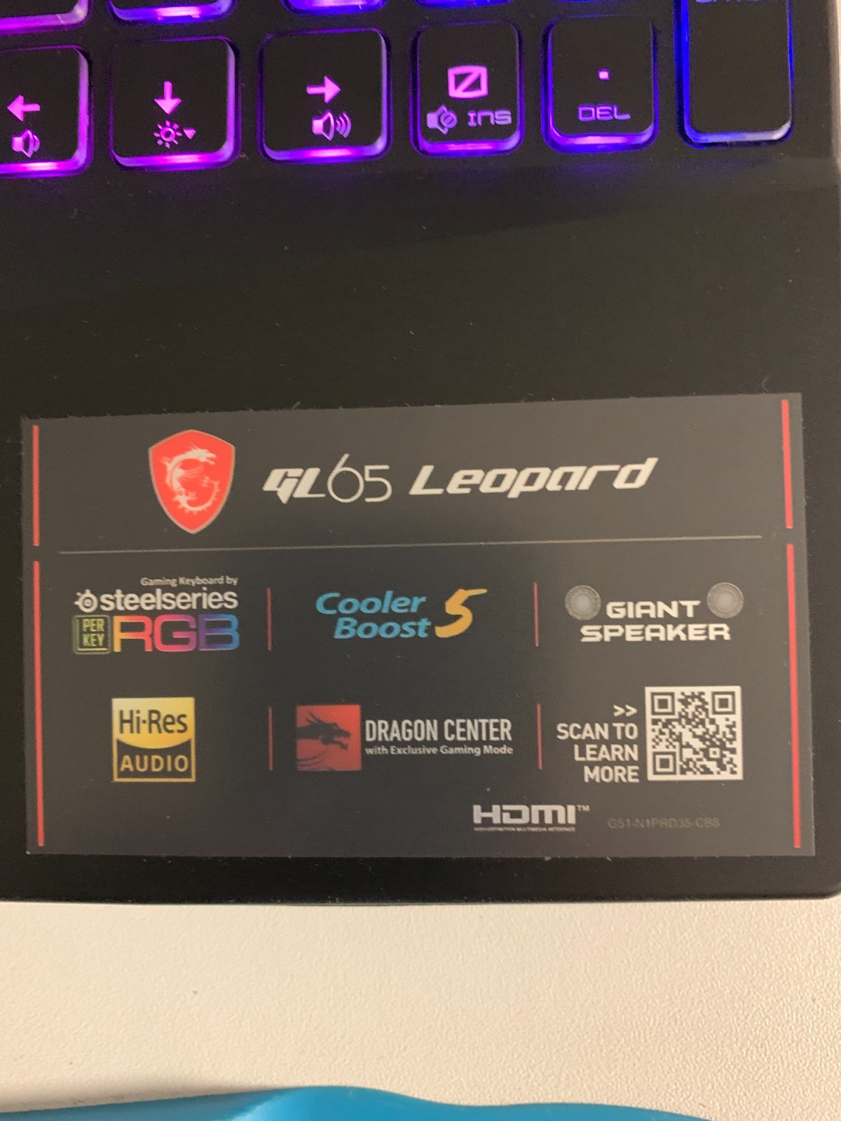 MSI GL65 Leopard 15.6″ (512GB SSD, Intel Core i7-10750H, 2.60GHz, 16GB RAM) W11P