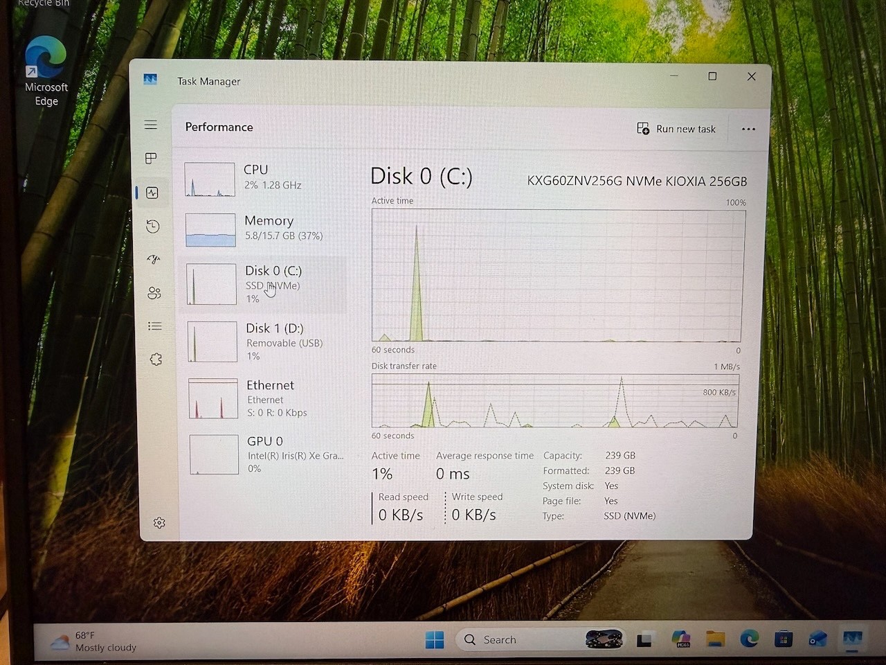 Dell Precision 3560 15.6” 256GB SSD Intel Core i5-1145G7 2.6GHz 16GB of RAM