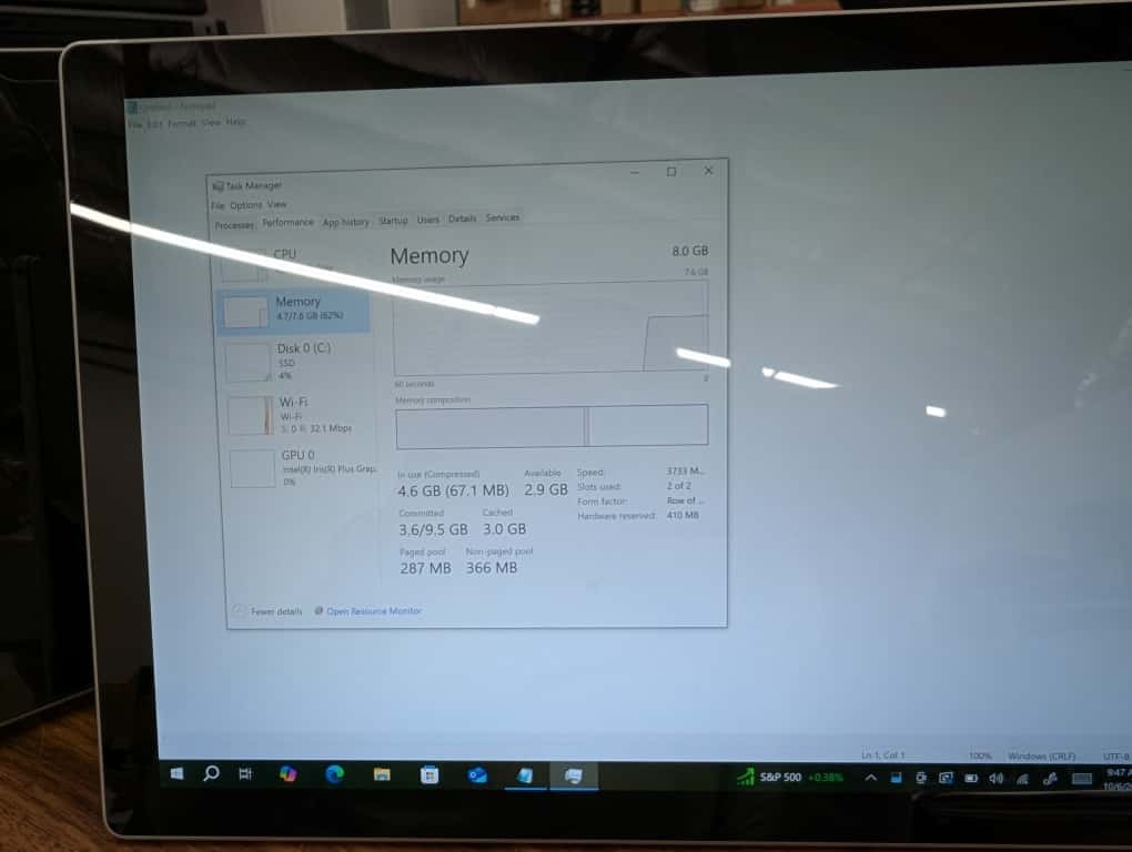 Microsoft Surface Pro 7 Tablet Core i5-1035G4 1.1GHz 8GB RAM 256GB SSD Win10 Pro