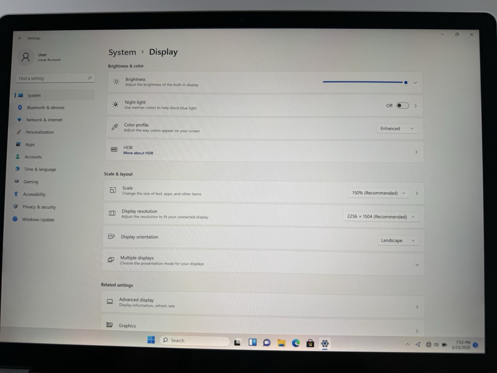 Microsoft Surface Laptop 5 13.5” 1950 Intel Core i7-1265U 16GB RAM 512GB NVME