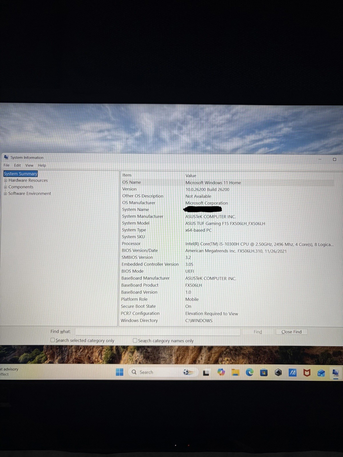 ASUS TUF Gaming Laptop F15 15.6″ i5-10300H 8GB 512GB SSD GTX1650 FX506L (Good)