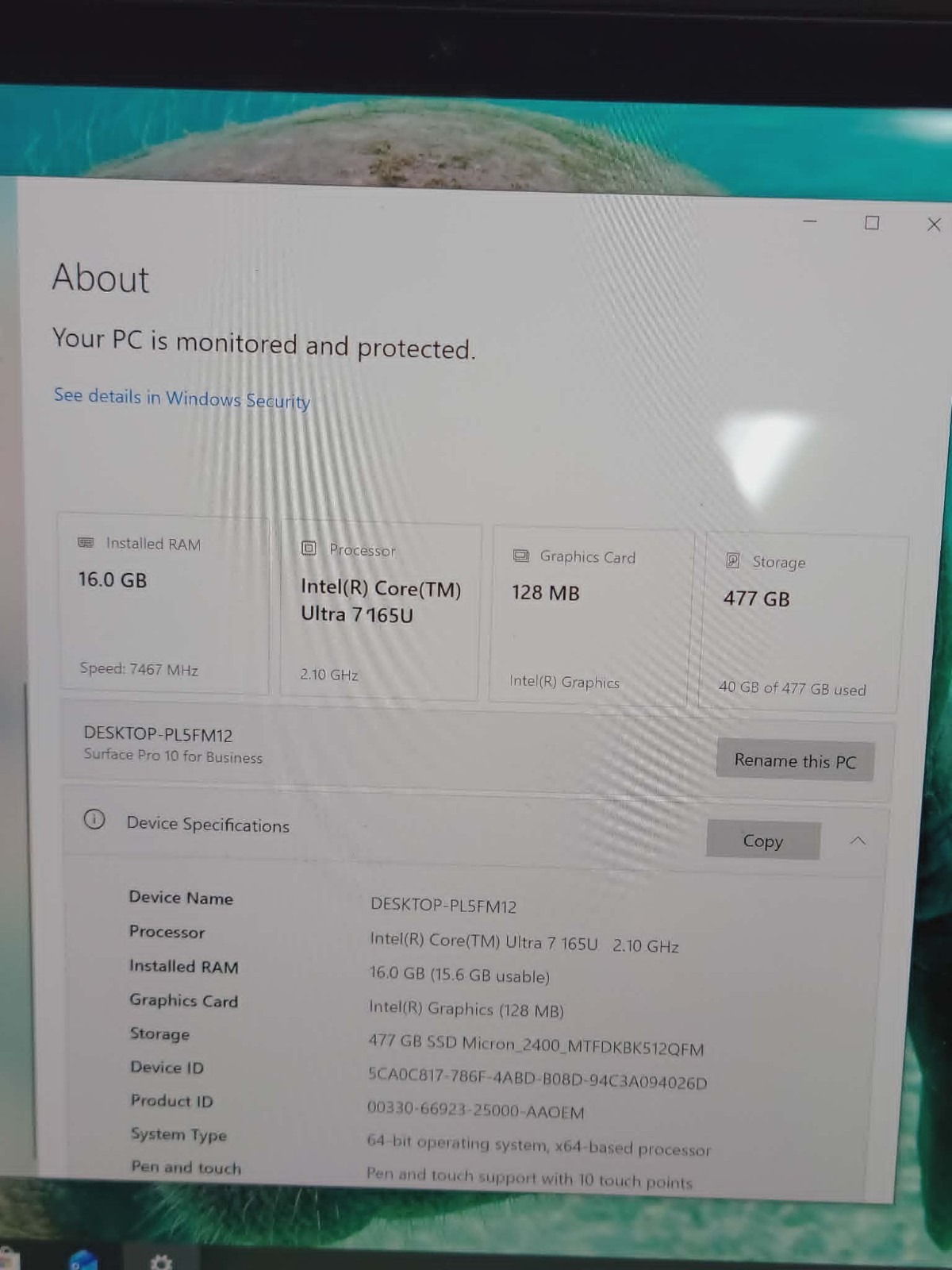 Microsoft Surface Laptop 7 13.8″ 2079 Ultra 7 165U 2.10GHz 16GB LPDDR5X 512GB