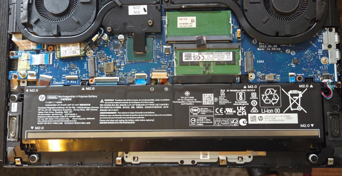 FOR PARTS HP Omen 16GB 16twf0000 Gaming Laptop 16.1 QHD 240Hz i7-13700HX RTX4070