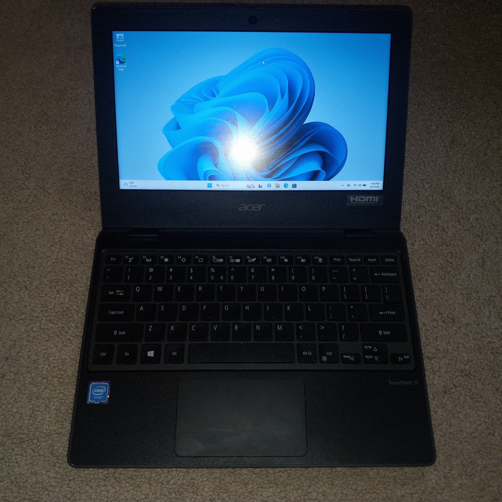 Acer TravelMate Spin B3 Series N20H1 Laptop NO CHARGER