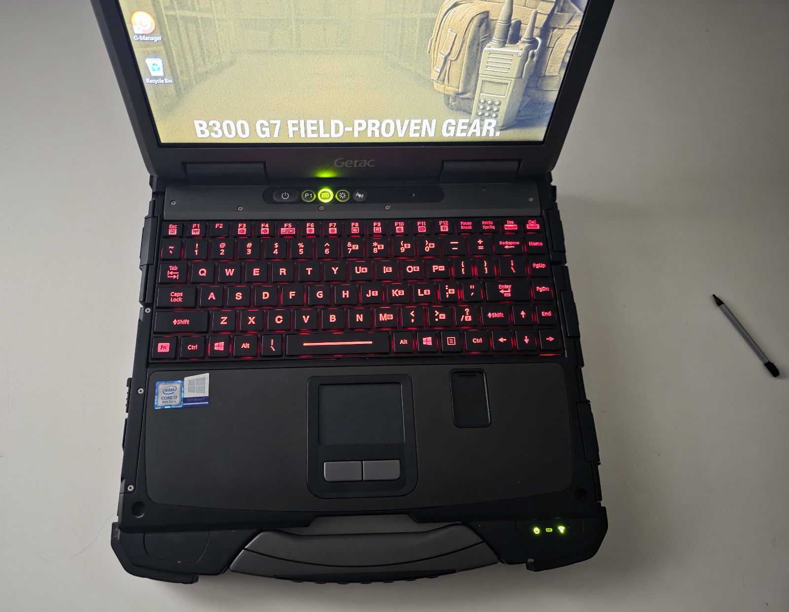 Getac B300 G7 Fully Rugged i7 8th Gen 8GB 256GB SSD W11 TPM BT GPS 4G LTE Touch