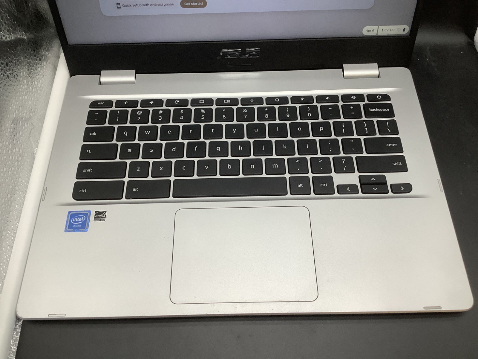 Asus Chromebook Intel Model 7265D2W 14″ 4GB 64GB HD Non-Touch Silver C423N