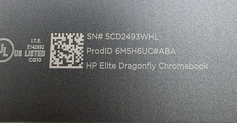 HP Elite Dragonfly Chromebook 13.5″ QHD Touch I7-1265U 32GB 512GB WIFI CHROME