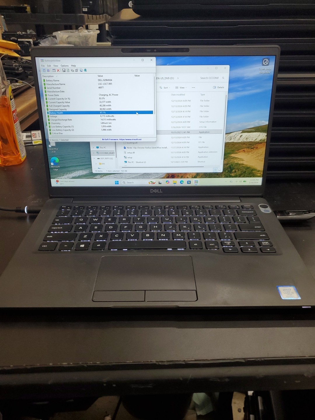 Dell Latitude 7400 14″ i5-8365U 8GB 256gb SSD Laptop W11P 011626-2