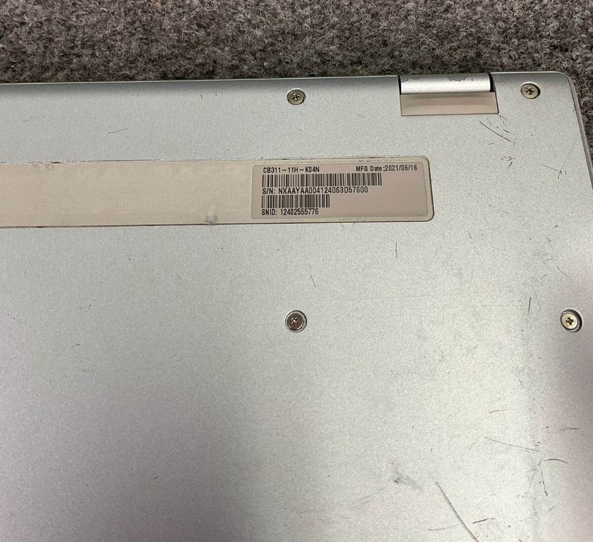 Acer Chromebook 311 CB311-11H 11.6 and quot; HD Laptop Silver WiFi