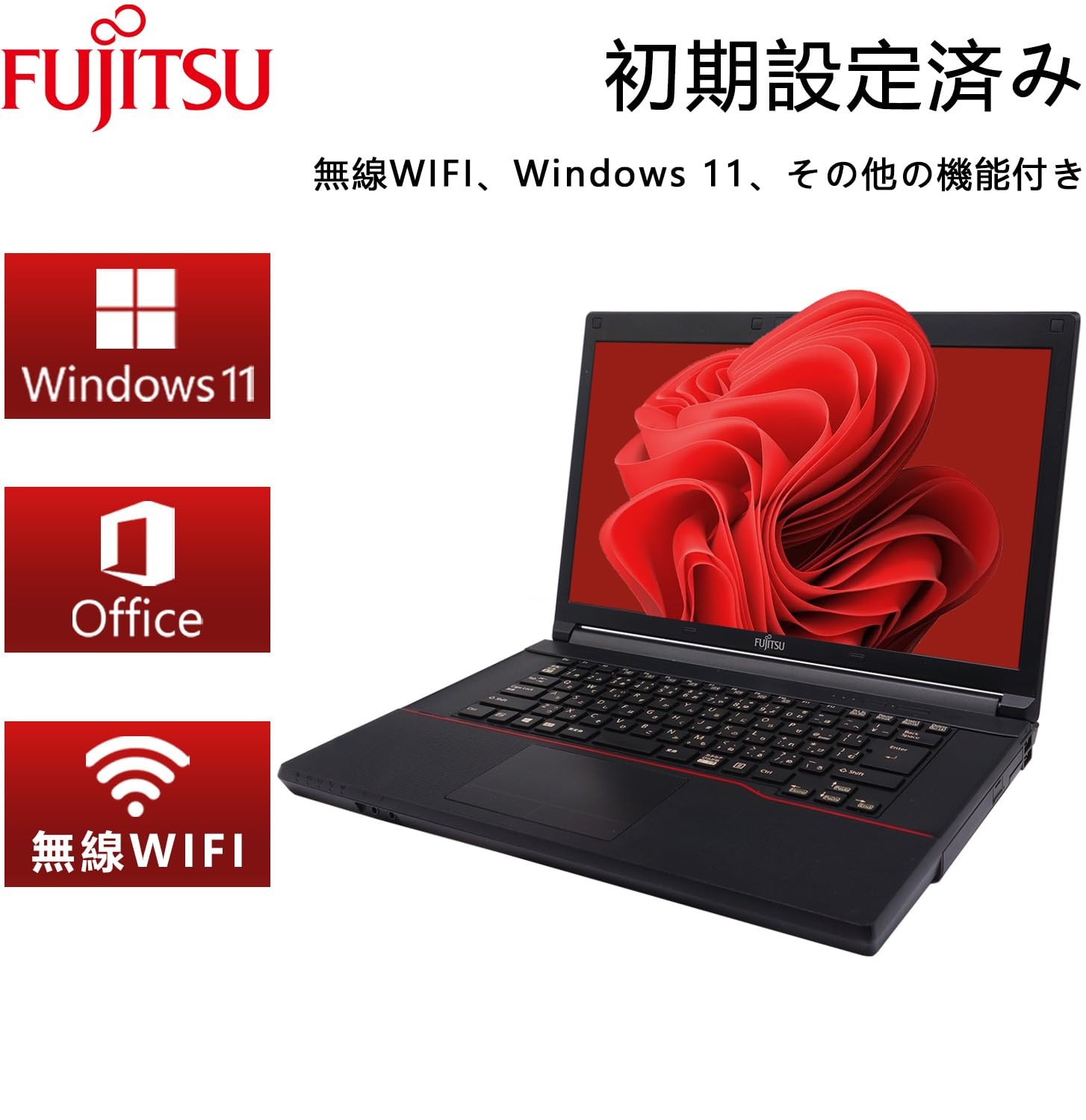 Fujitsu A576 15.6″ Laptop Core i3-6100U 8GB 128GB SSD Win11 Pro Office2019 HDMI