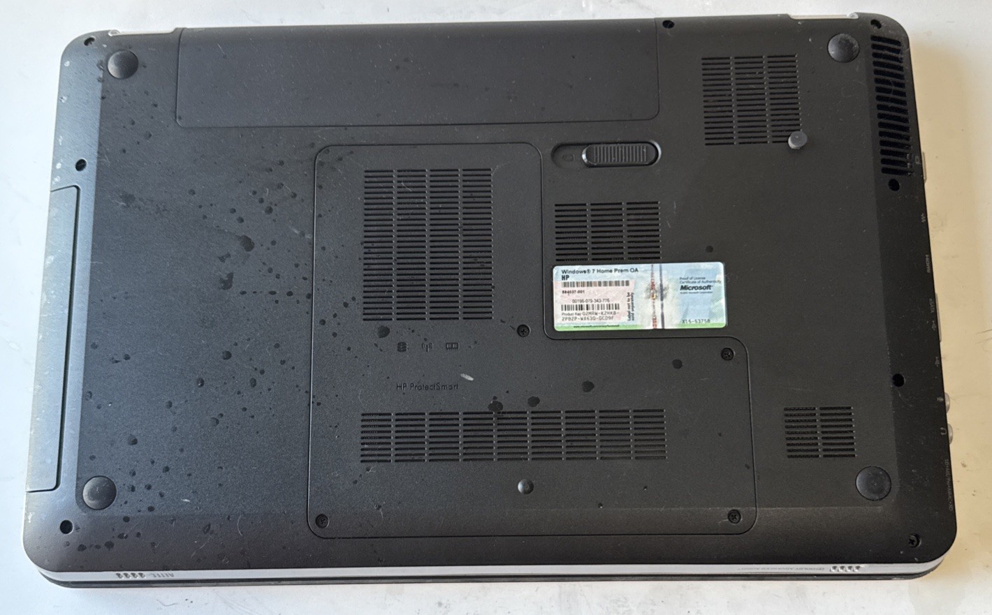HP Pavilion DV6 laptop for parts Or Repair – No power Cord Unable To Test