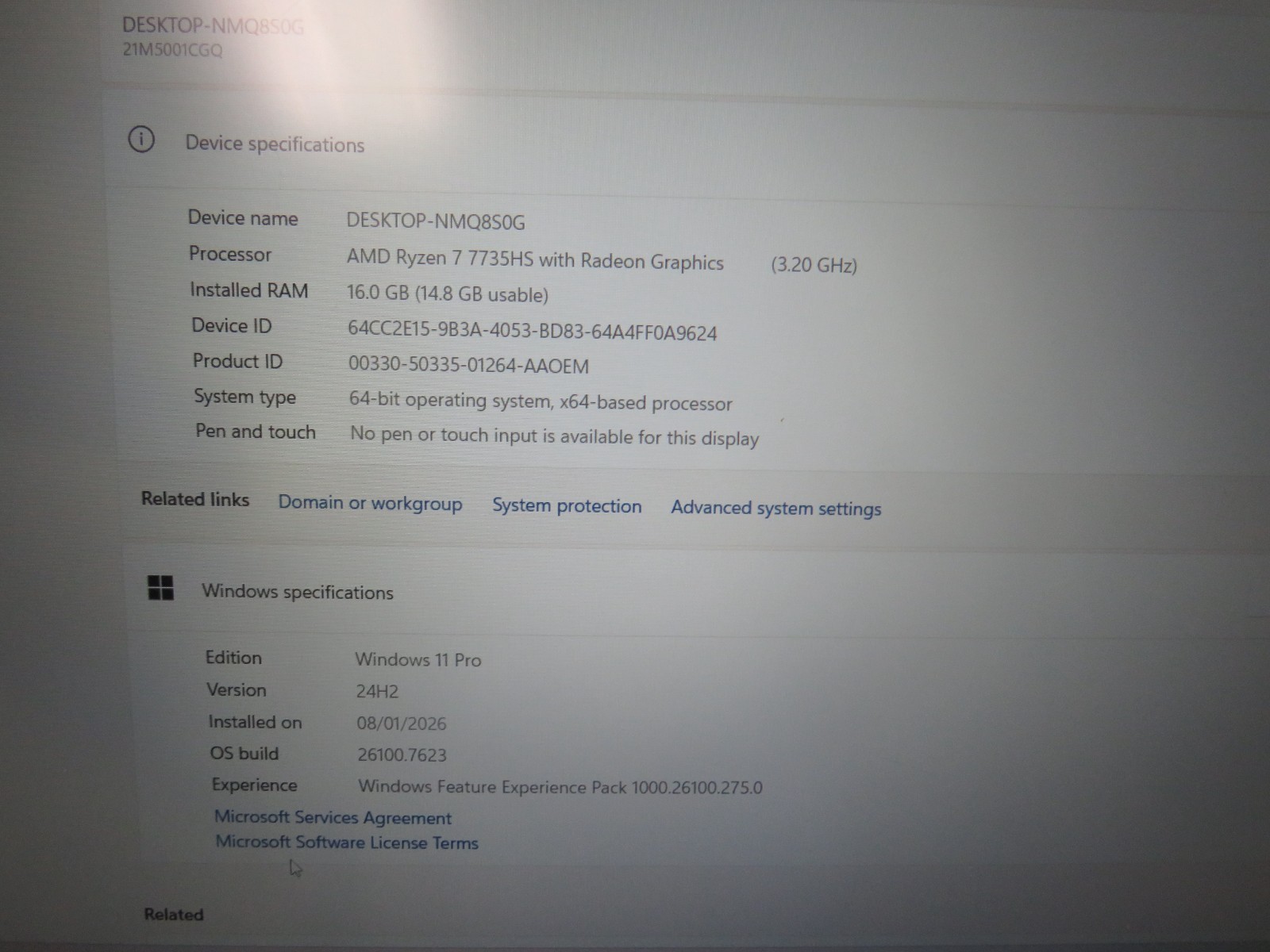 Lenovo ThinkPad E16 Gen 2 16″ 16GB RAM 512GB laptop 3.20GHz Win 11 Pro