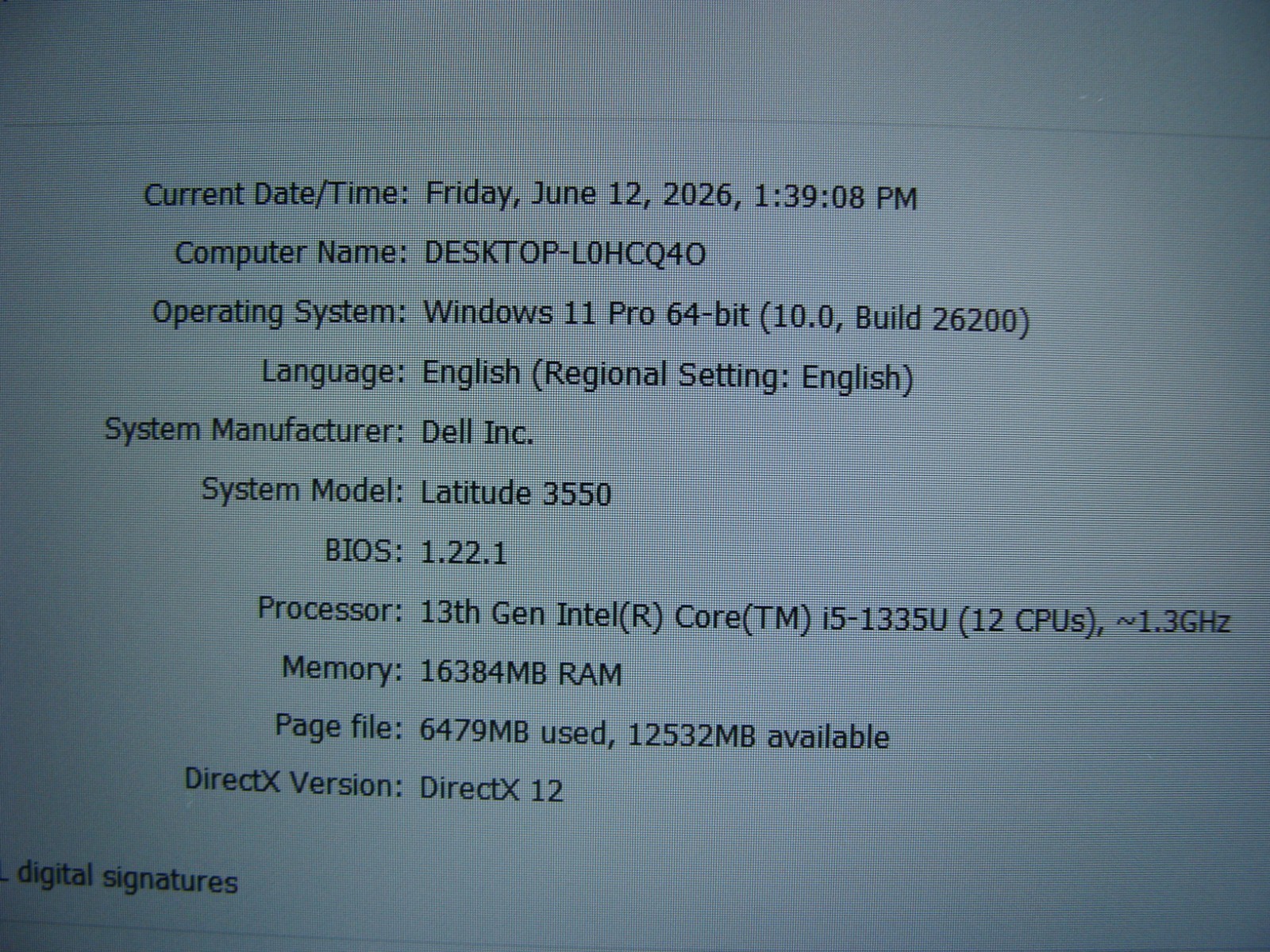 Dell Latitude 3550 15.6″FHD Intel i5-1335U 1.3GHz 16GB 512GB SSD W11Pro +Charger