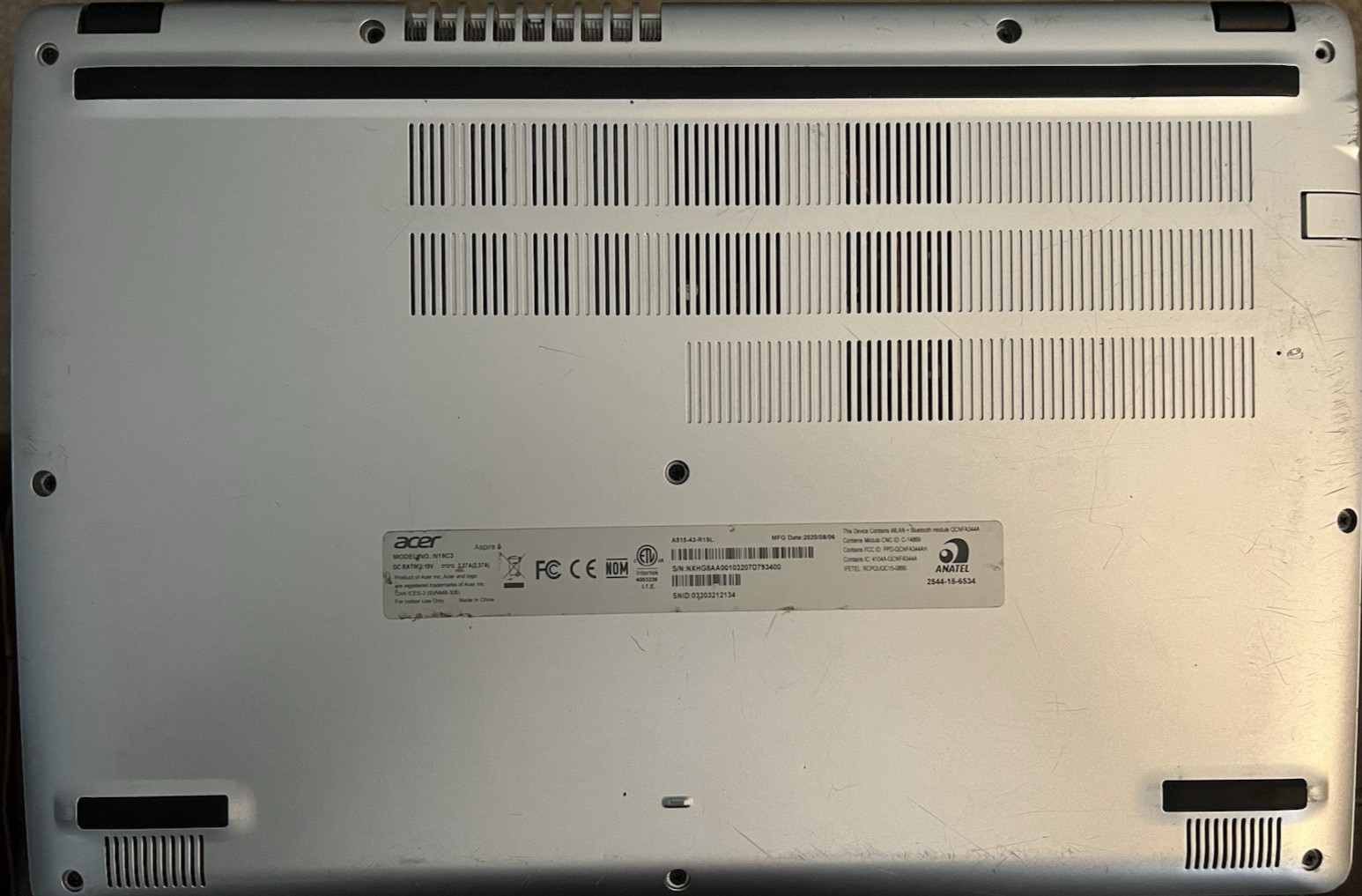 Acer Aspire 5 Laptop PC N1908 Untested
