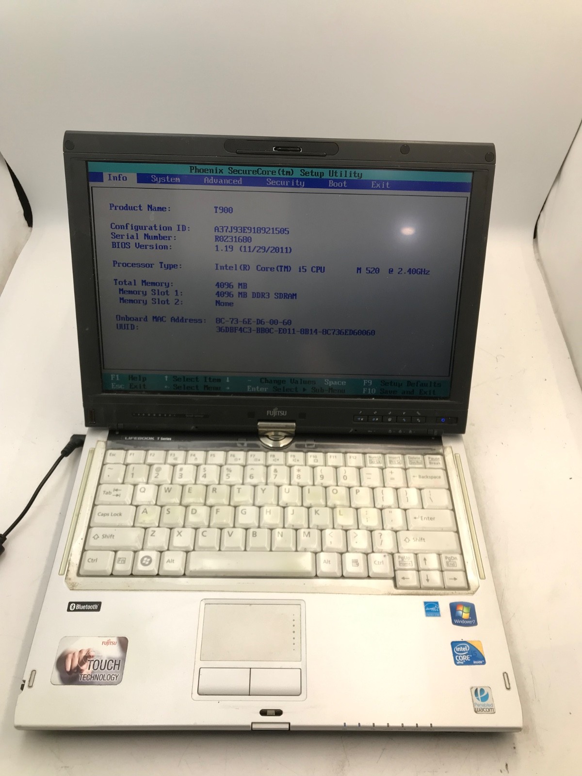 Lot of 2 Fujitsu LifeBook T900 Intel Core i5-520M 13″ – BOOT/Various Issues -MZ