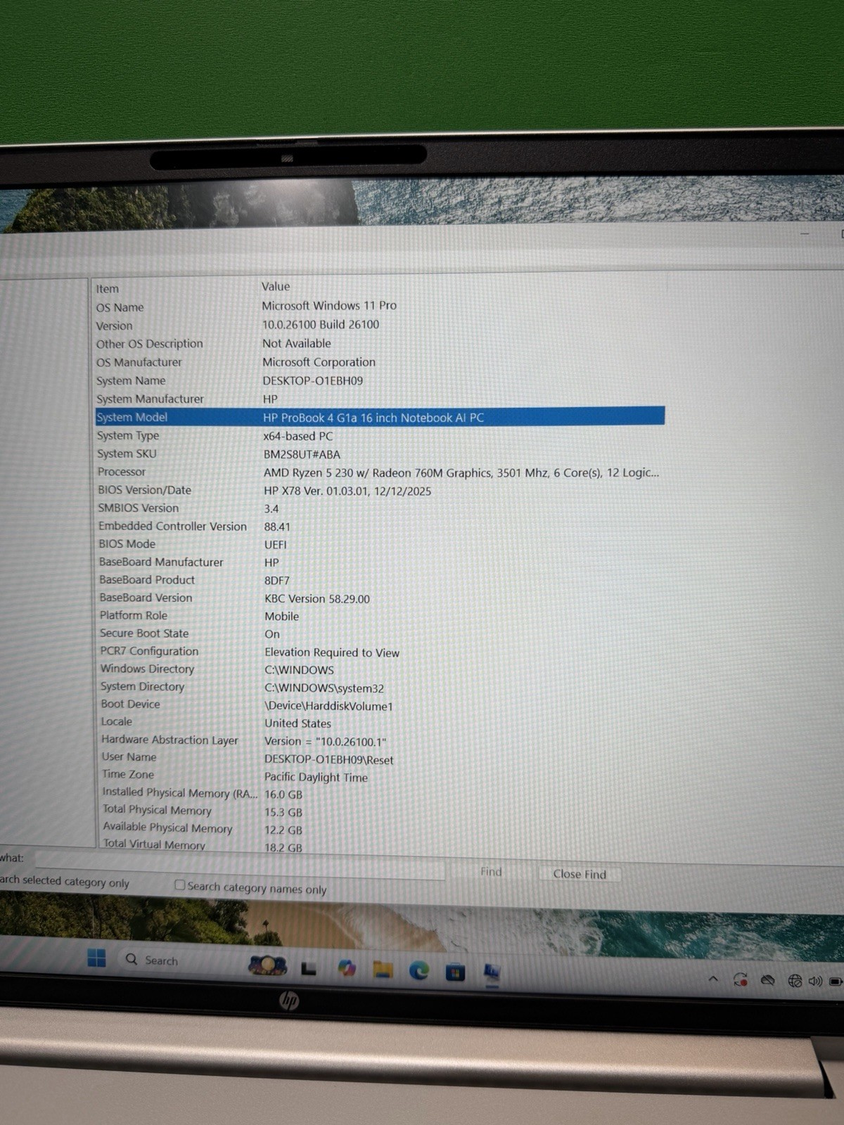 HP ProBook 4 G1a 16″ Ryzen 5 230, Radeon 760M 16GB RAM, 256GB SSD, Win 11 Pro