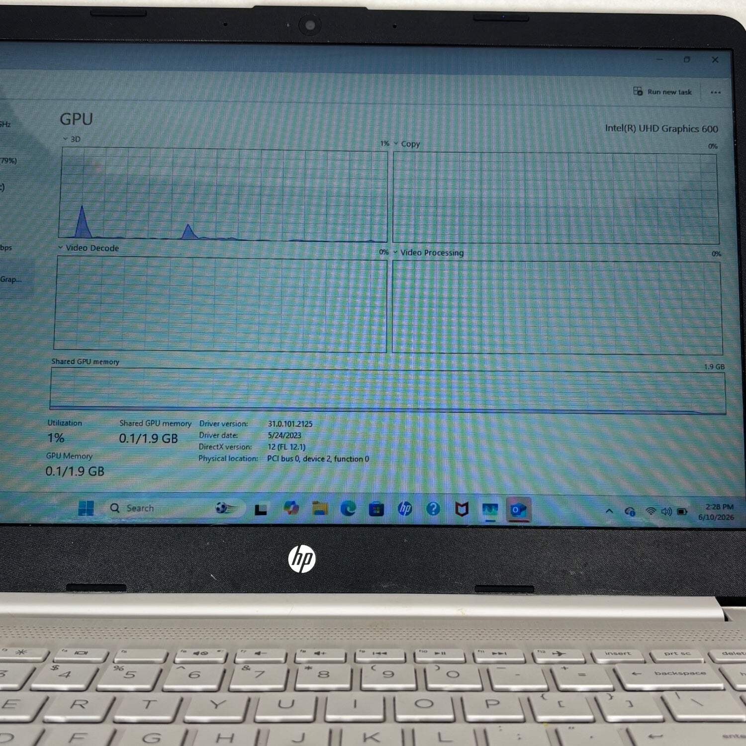 HP Laptop 14-DQ0052DX Celeron N4120 4GB RAM 64GB