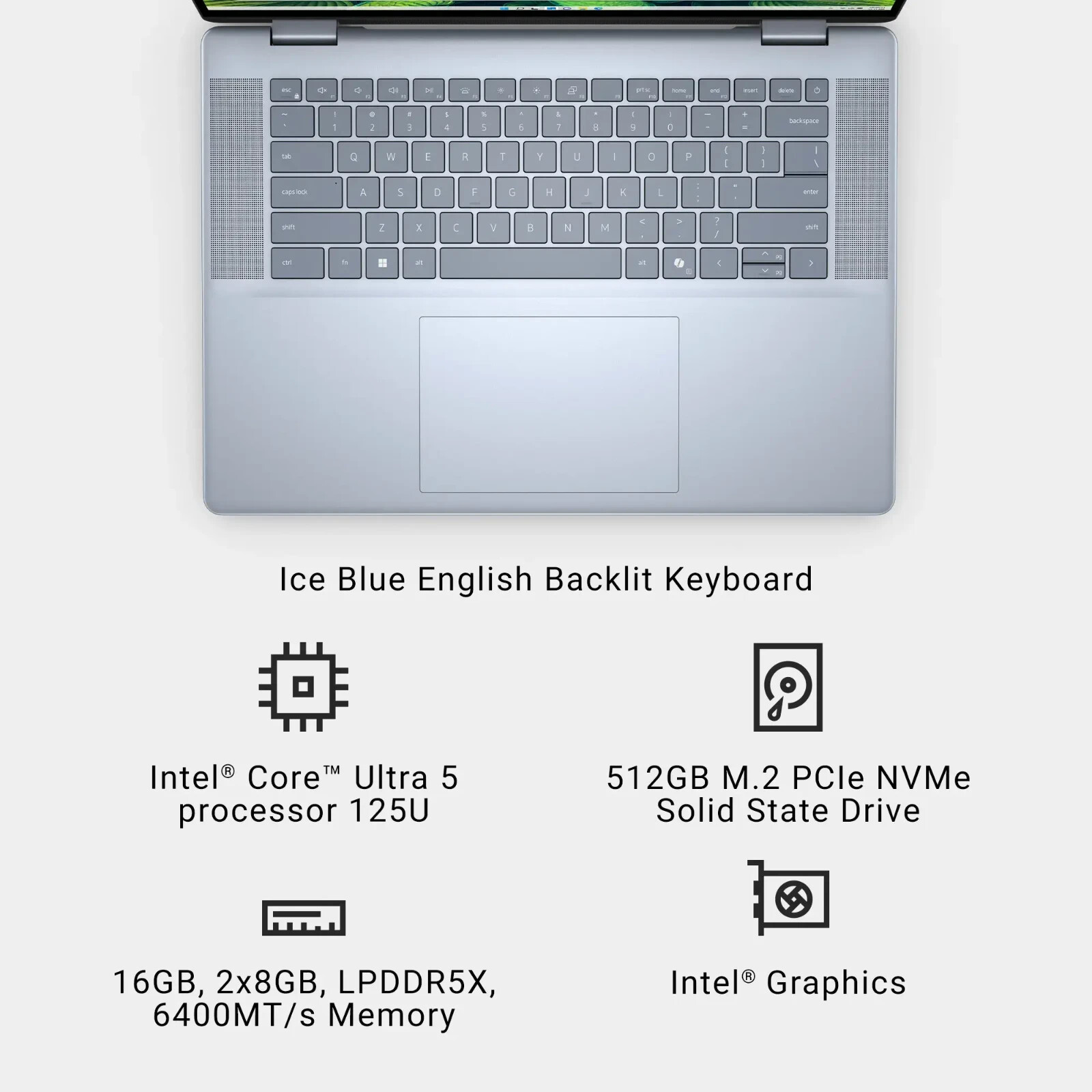 Dell-Inspiron16” 2in1 TouchLaptop–Intel Core Ultra 5 Processor–16GBMem.-512GBSSD
